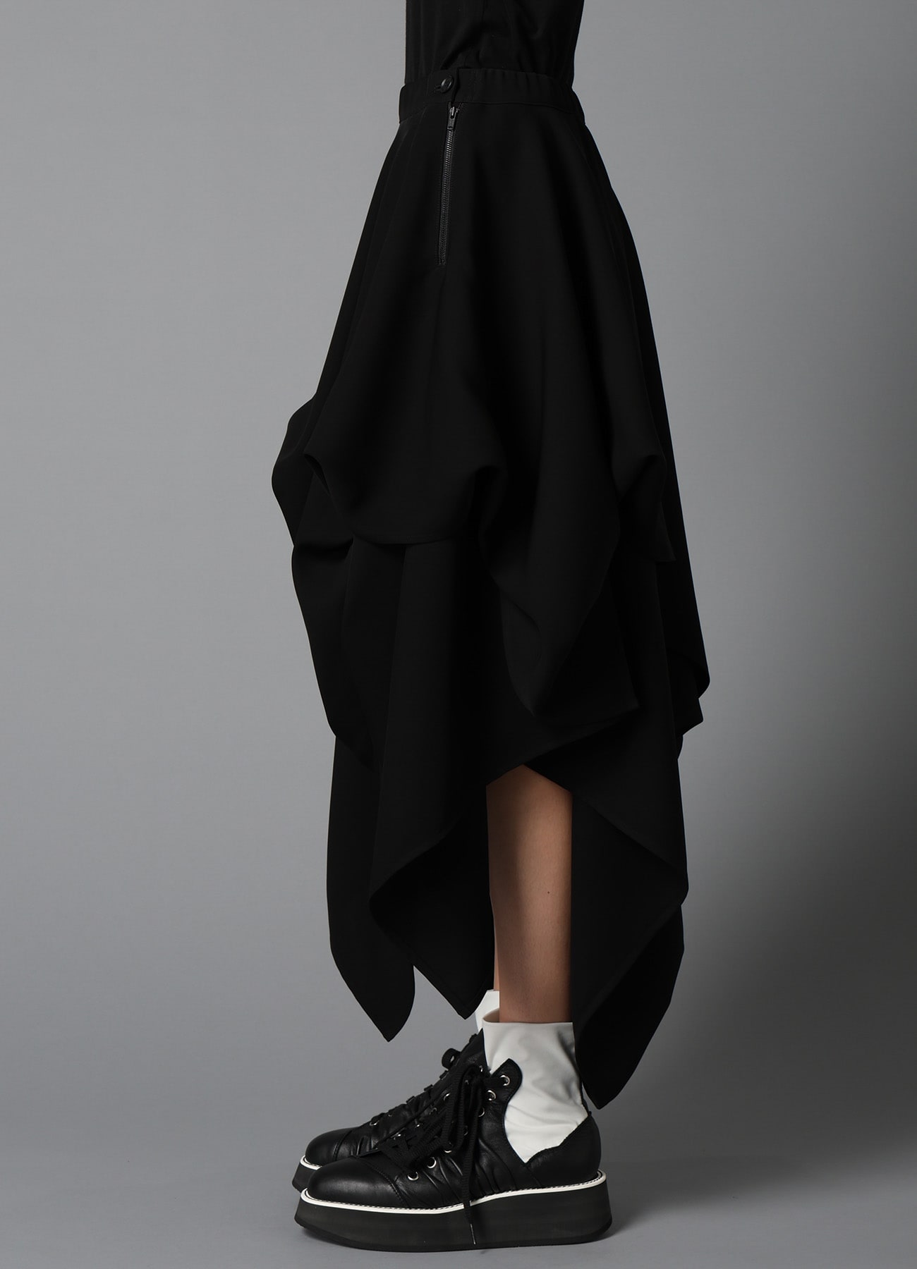 DOUBLE SATIN LAYERED SKIRT