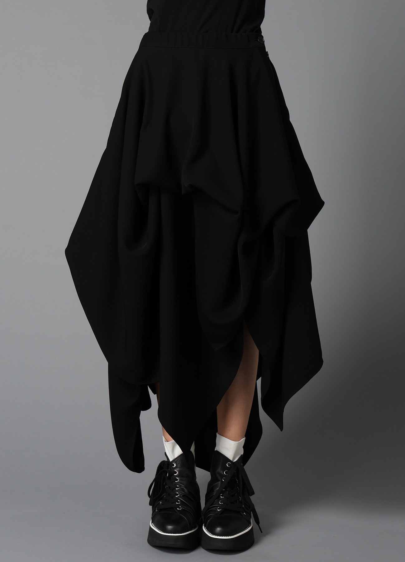 DOUBLE SATIN LAYERED SKIRT