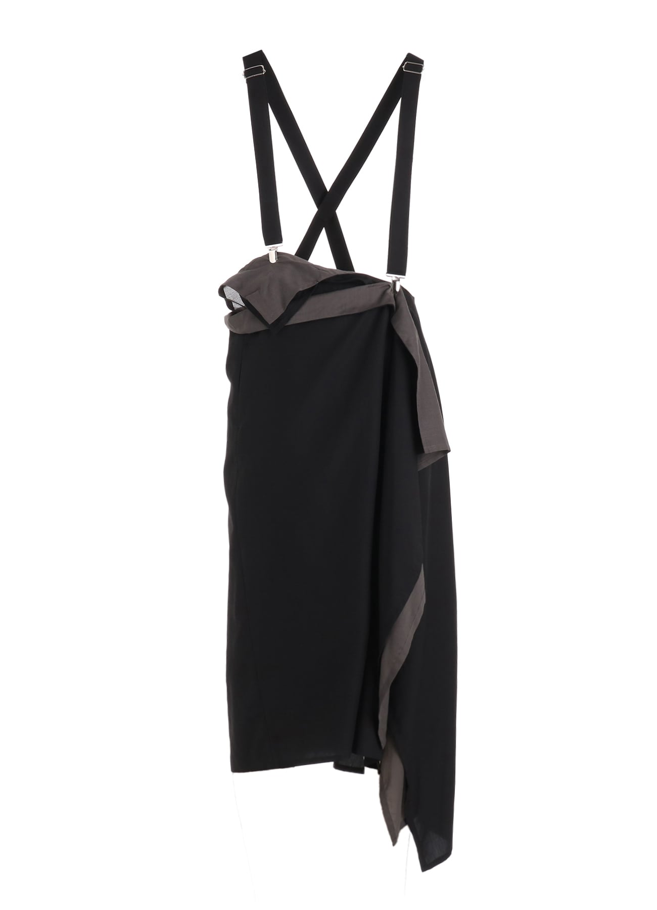 CELLULOSE / COTTON BROAD SUSPENDER WRAP SKIRT