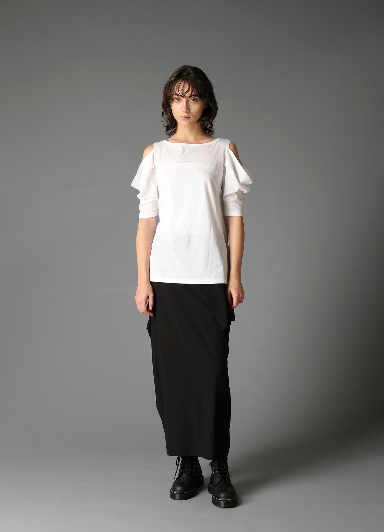 40/- SINGLE JERSEY OPEN SHOULDER HALF SLEEVE TEE