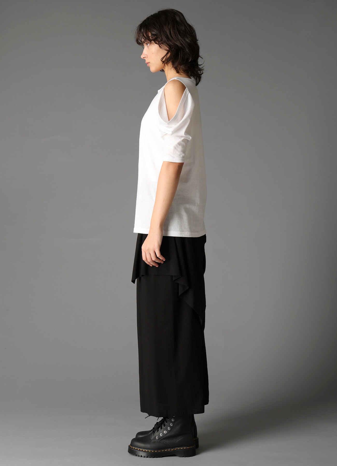 40/- SINGLE JERSEY OPEN SHOULDER HALF SLEEVE TEE