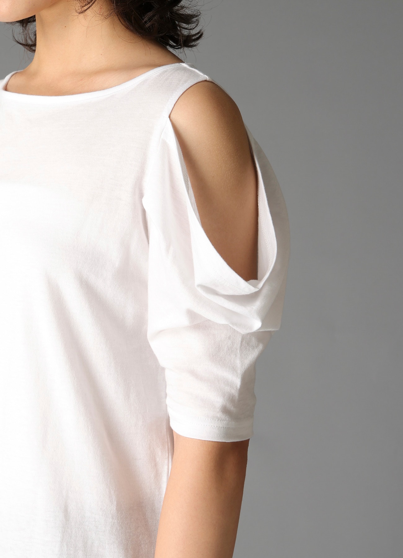 40/- SINGLE JERSEY OPEN SHOULDER HALF SLEEVE TEE