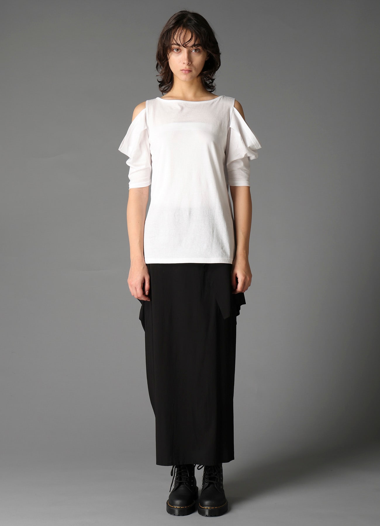 40/- SINGLE JERSEY OPEN SHOULDER HALF SLEEVE TEE