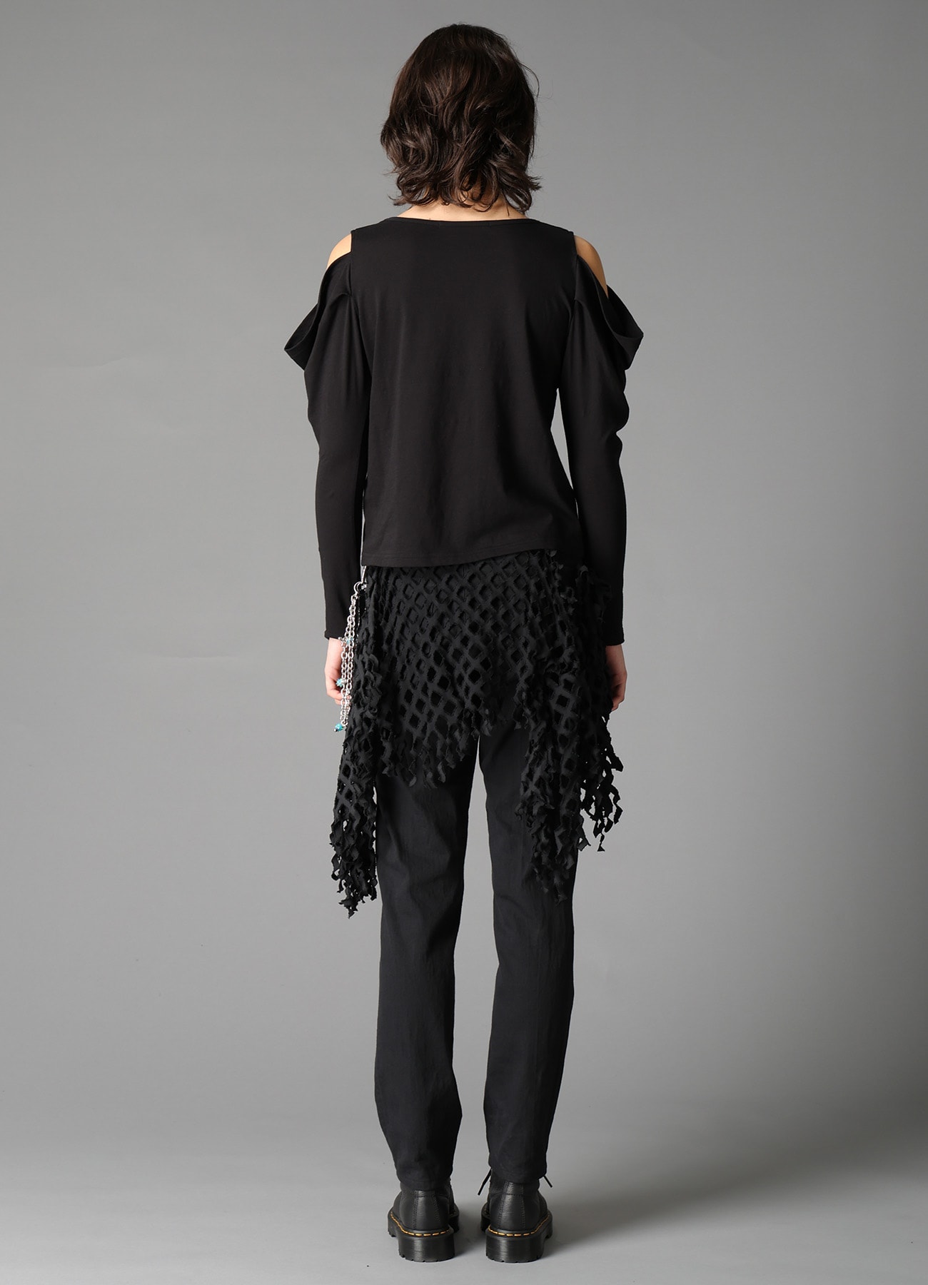 40/- SINGLE JERSEY OPEN SHOULDER LONG SLEEVE TEE