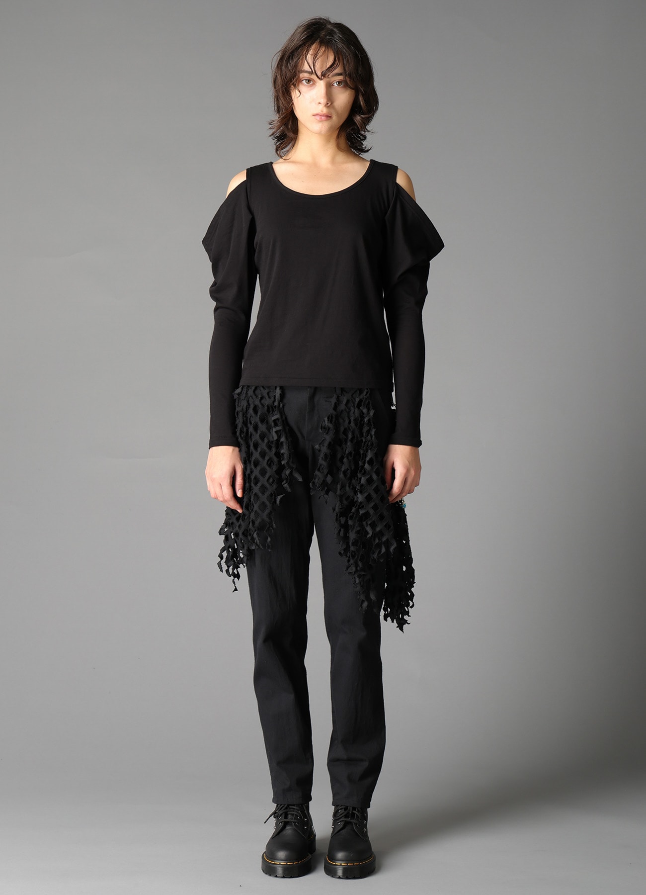 40/- SINGLE JERSEY OPEN SHOULDER LONG SLEEVE TEE