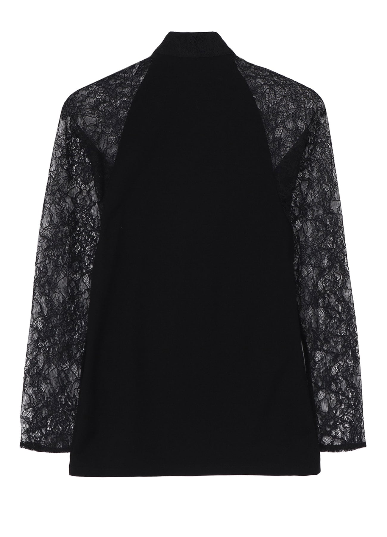 FLOWER LACE+SIGLE JERSEY LACE COMBI TEE