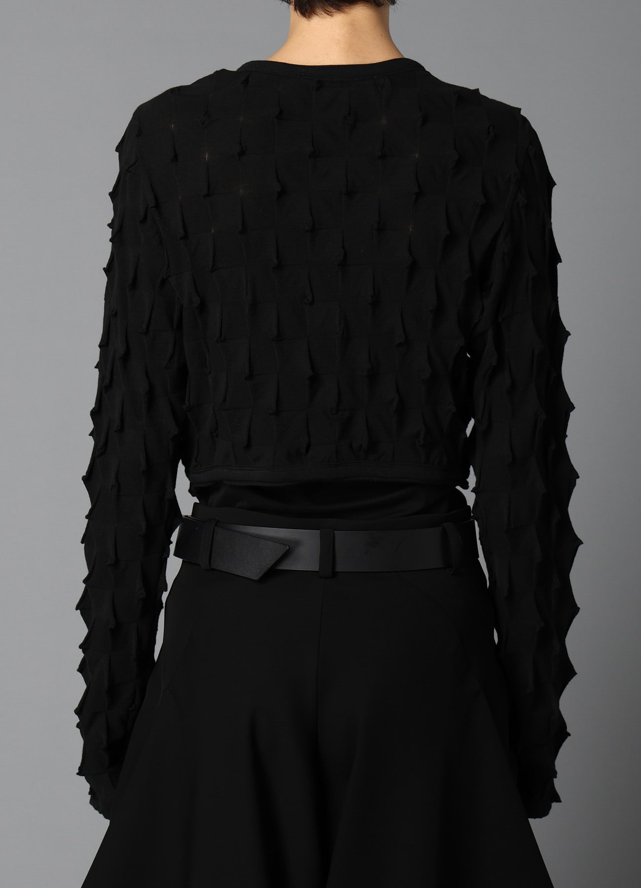 3D LINK STITCH ROUND HEM BOLERO