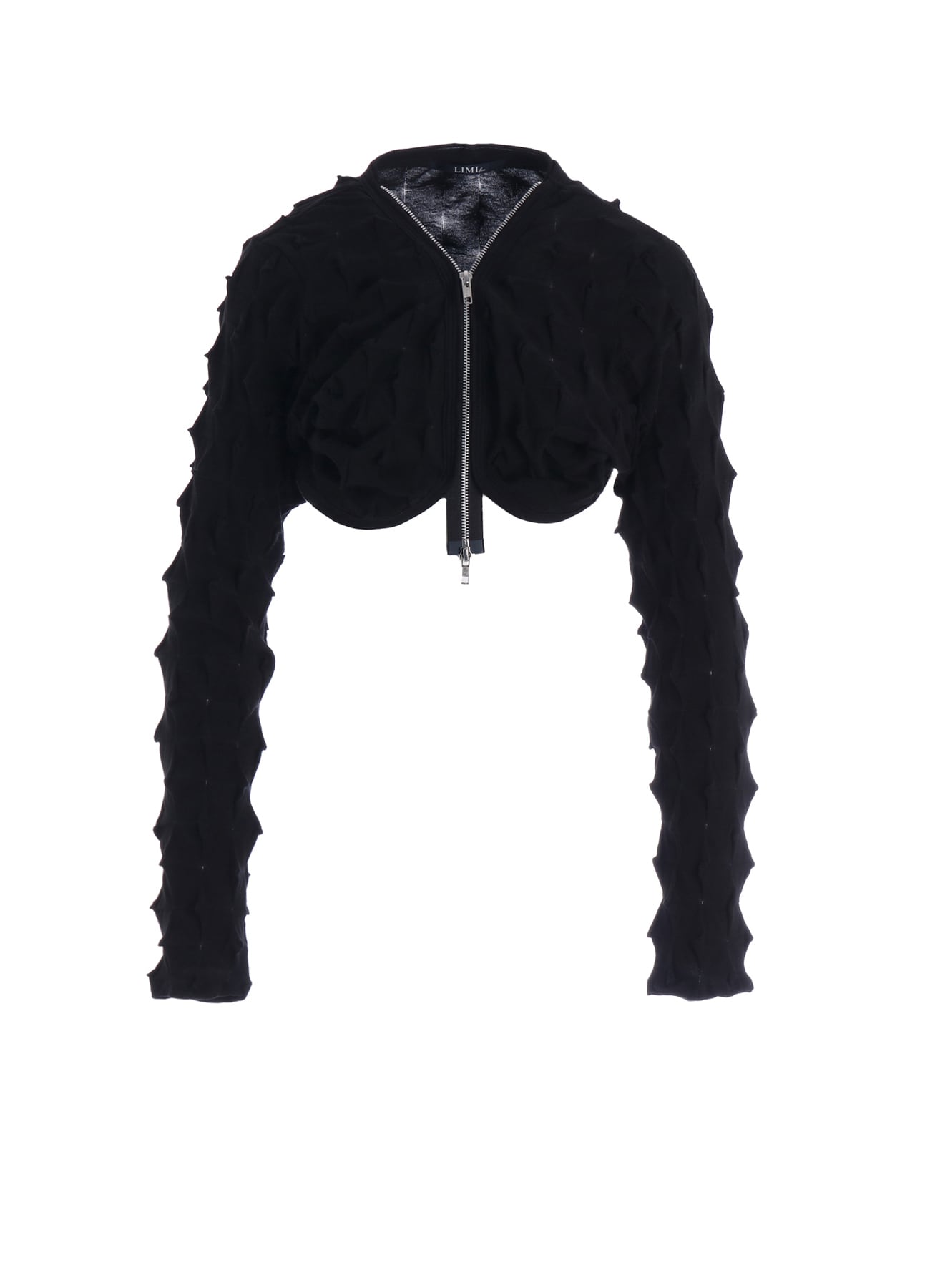 3D LINK STITCH ROUND HEM BOLERO