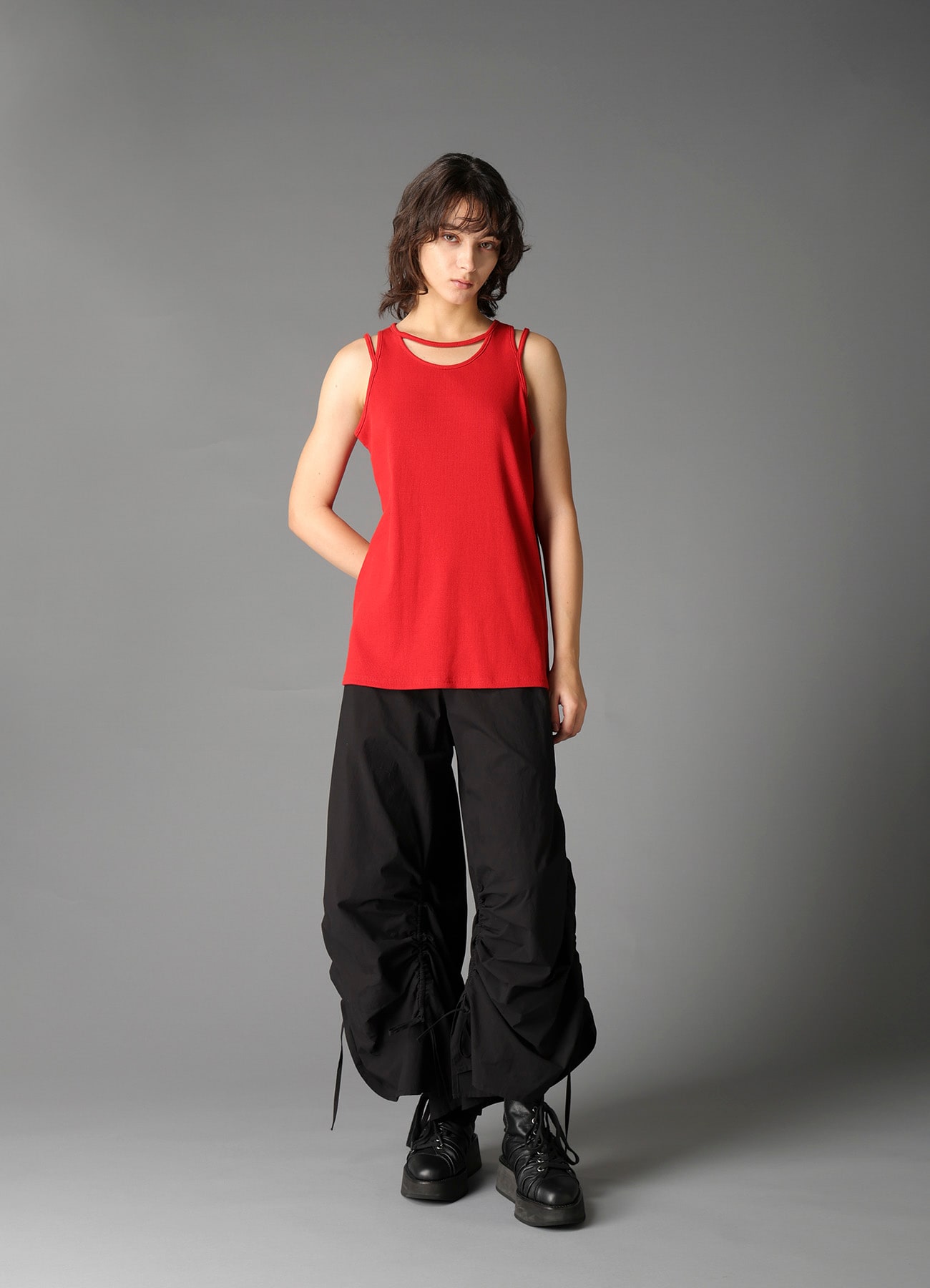 COTTON RIB BINDER DETAIL TANK TOP