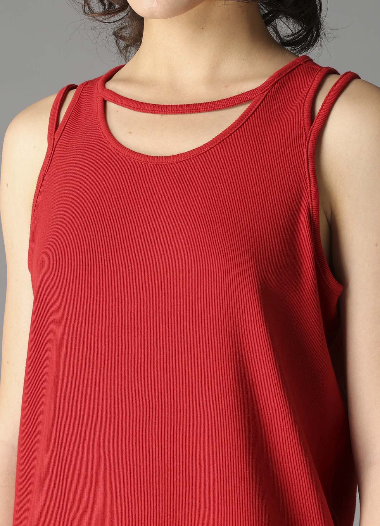 COTTON RIB BINDER DETAIL TANK TOP