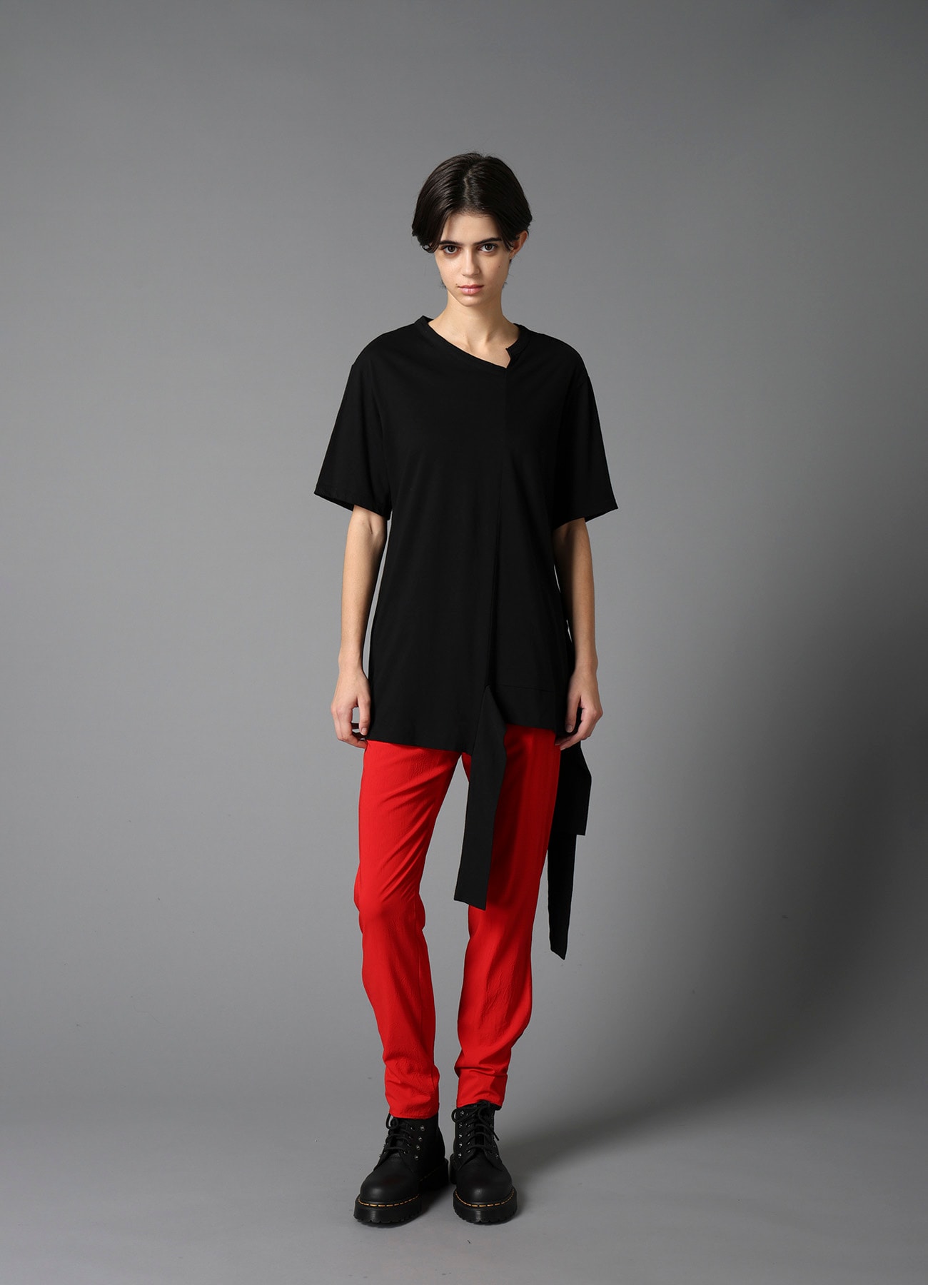 40/- SINGLE JERSEY ASYMMETRIC TEE