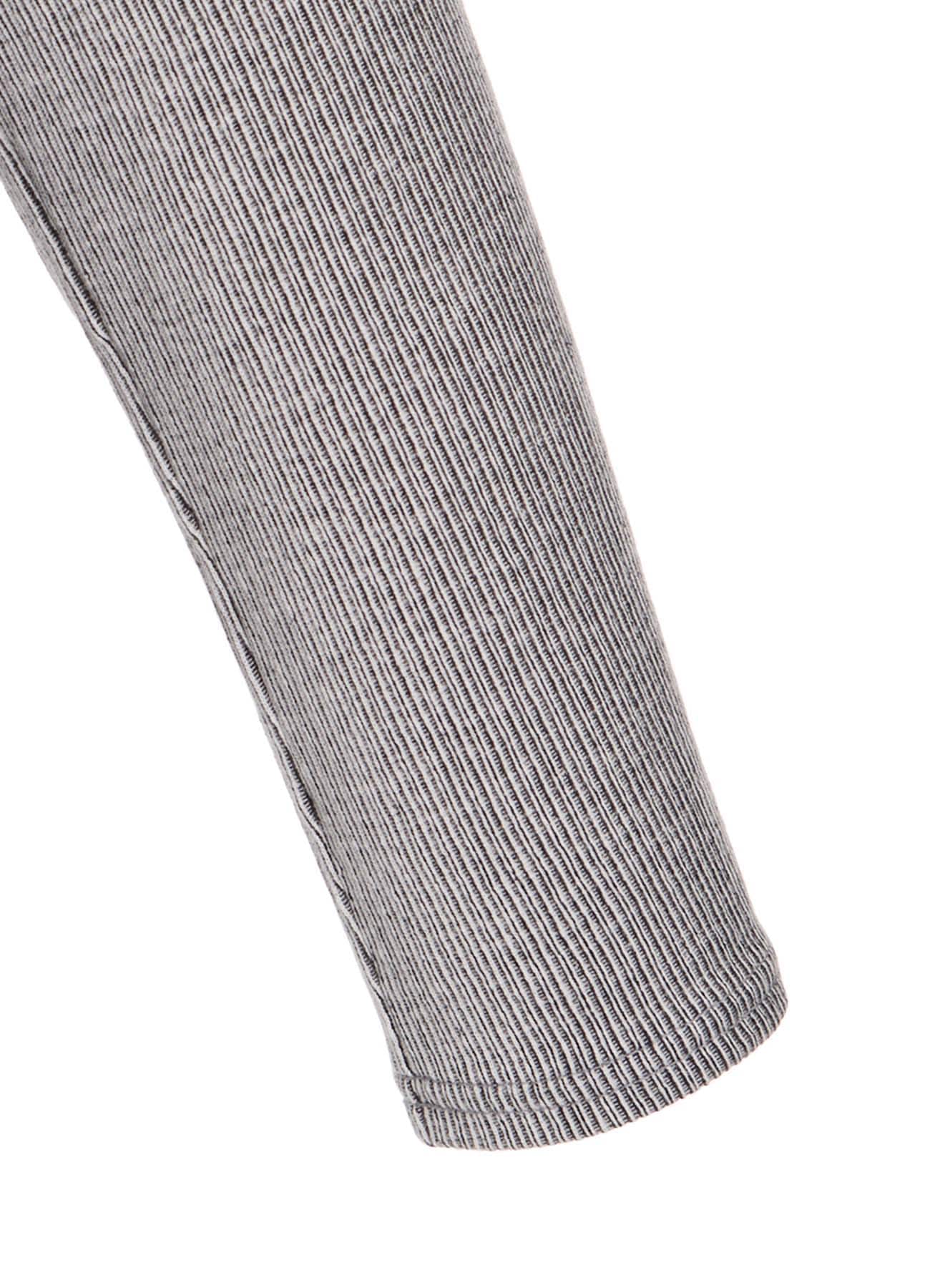 NATURAL RIB PANEL DESIGN LONG SLEEVE TEE