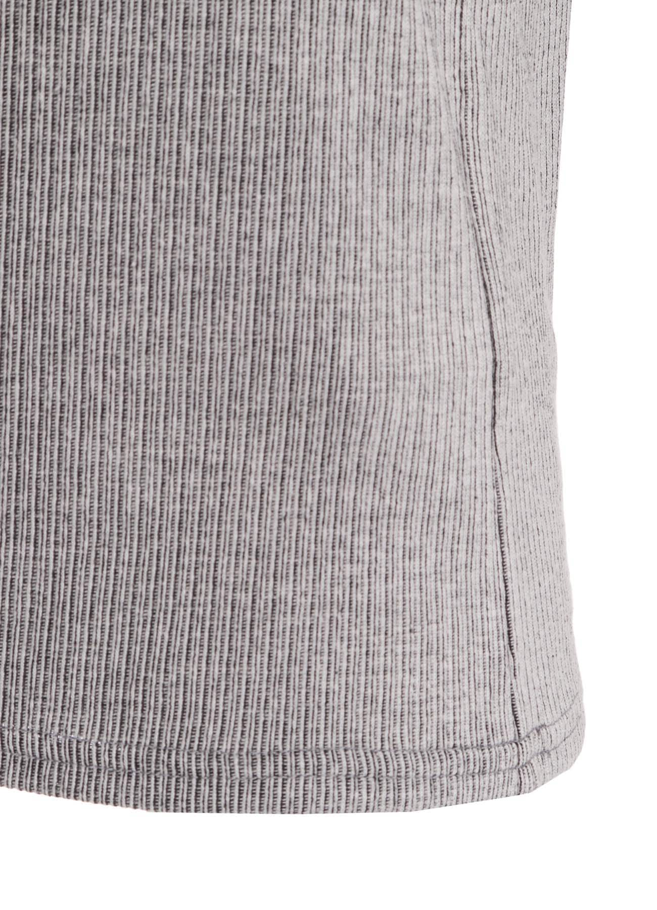 NATURAL RIB PANEL DESIGN LONG SLEEVE TEE