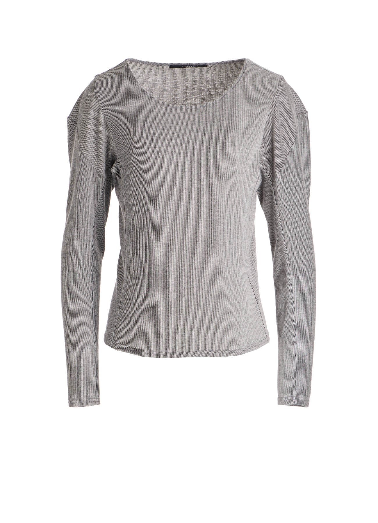 NATURAL RIB PANEL DESIGN LONG SLEEVE TEE