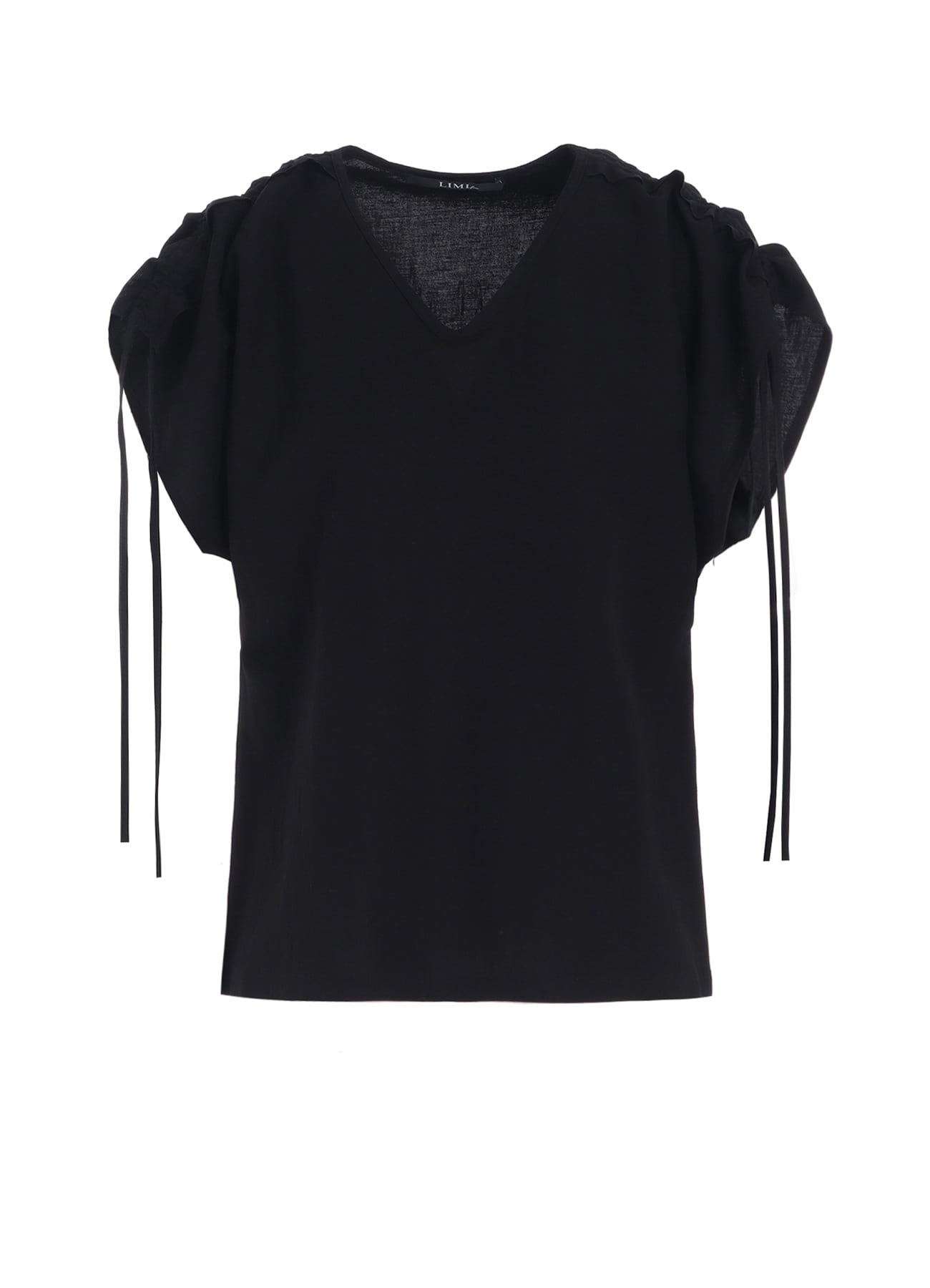 NATURAL SMOOTH SHOULDER GATHER TEE