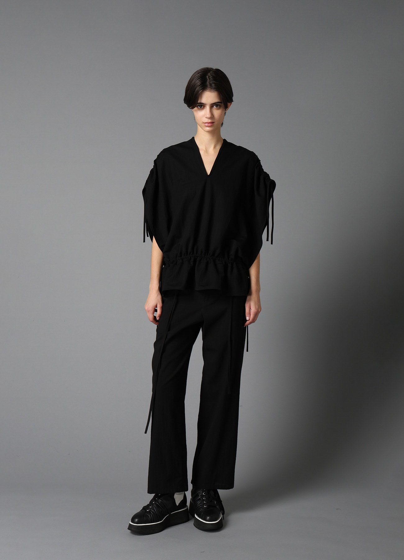 NATURAL SMOOTH GATHER TEE