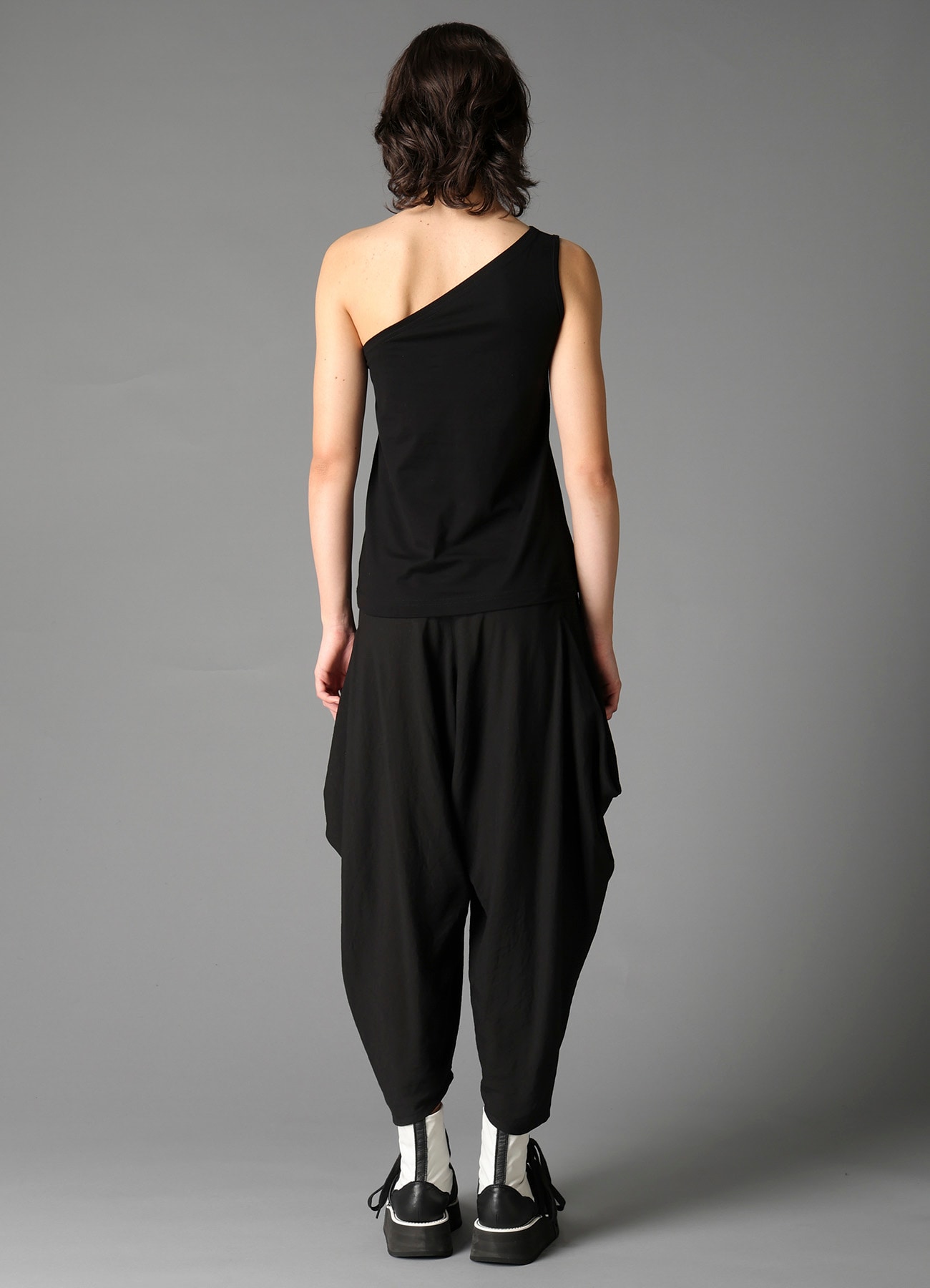 60/2 COTTON SINGLE JERSEY ONE SHOULDER TANK TOP  A