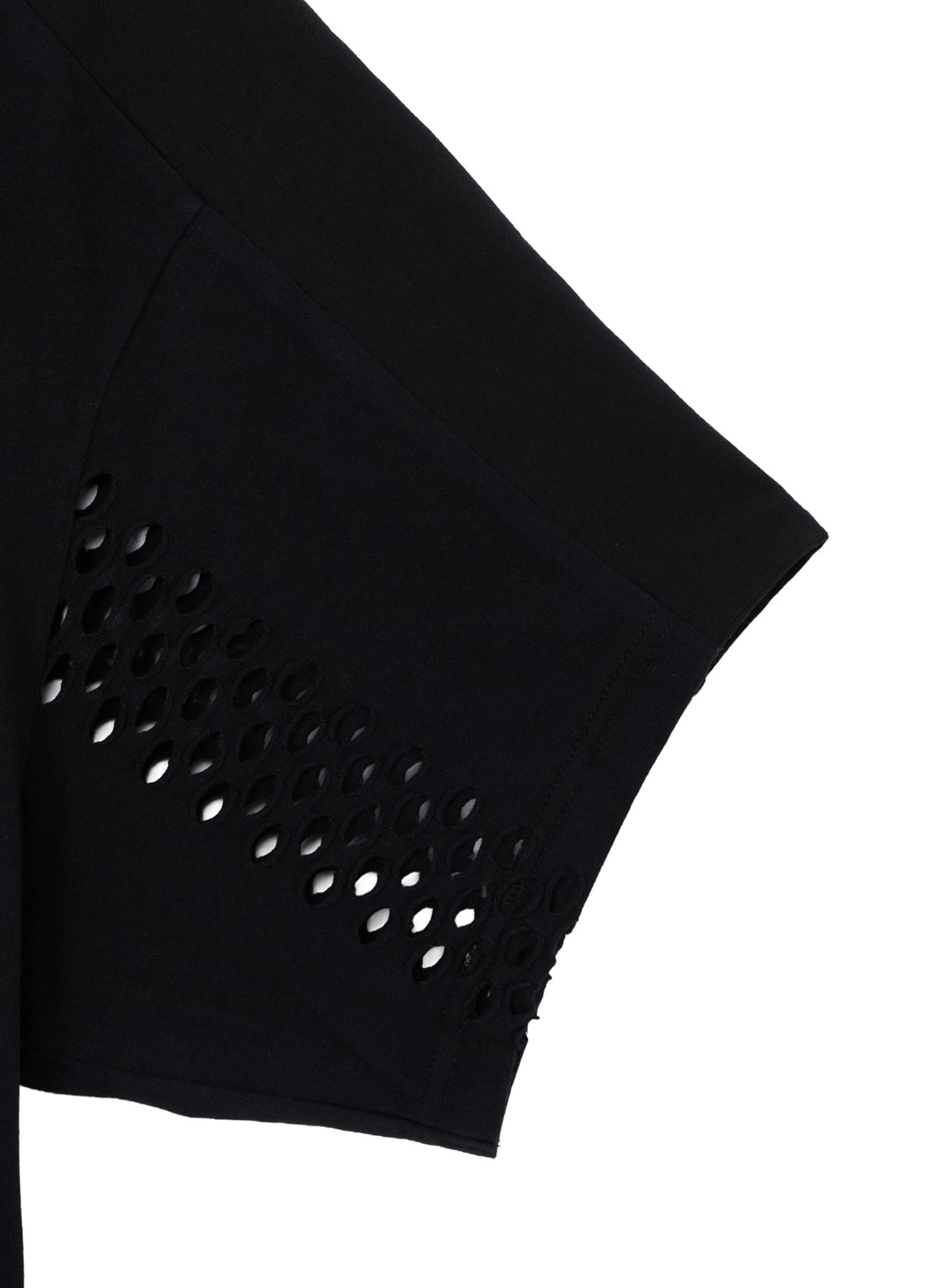 EYELET STRIPES BACK TWIST DETAIL TEE