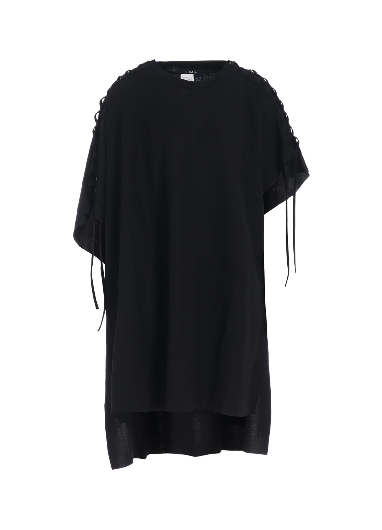 NATURAL SMOOTH LACE UP ASYMMETRIC TEE