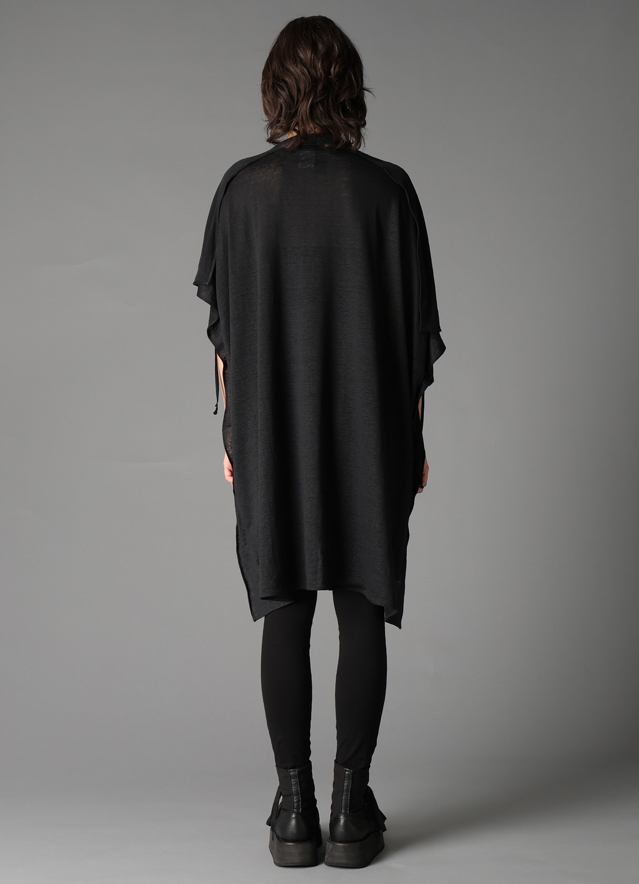 LI/ SINGLE JERSEY LACE UP ASYMMETRIC TEE