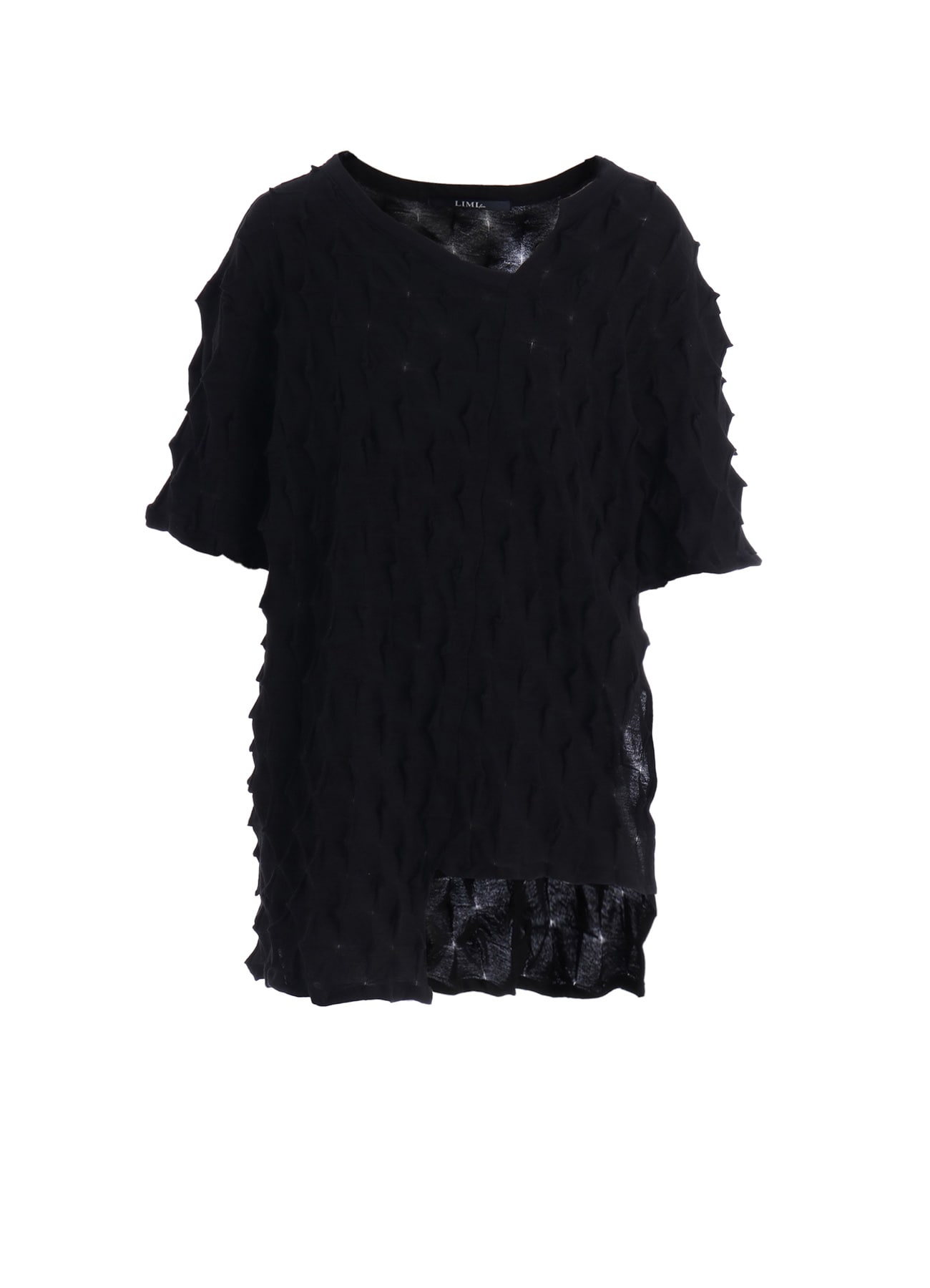 3D LINK STITCH ASYMMETRIC HALF SLEEVE TEE