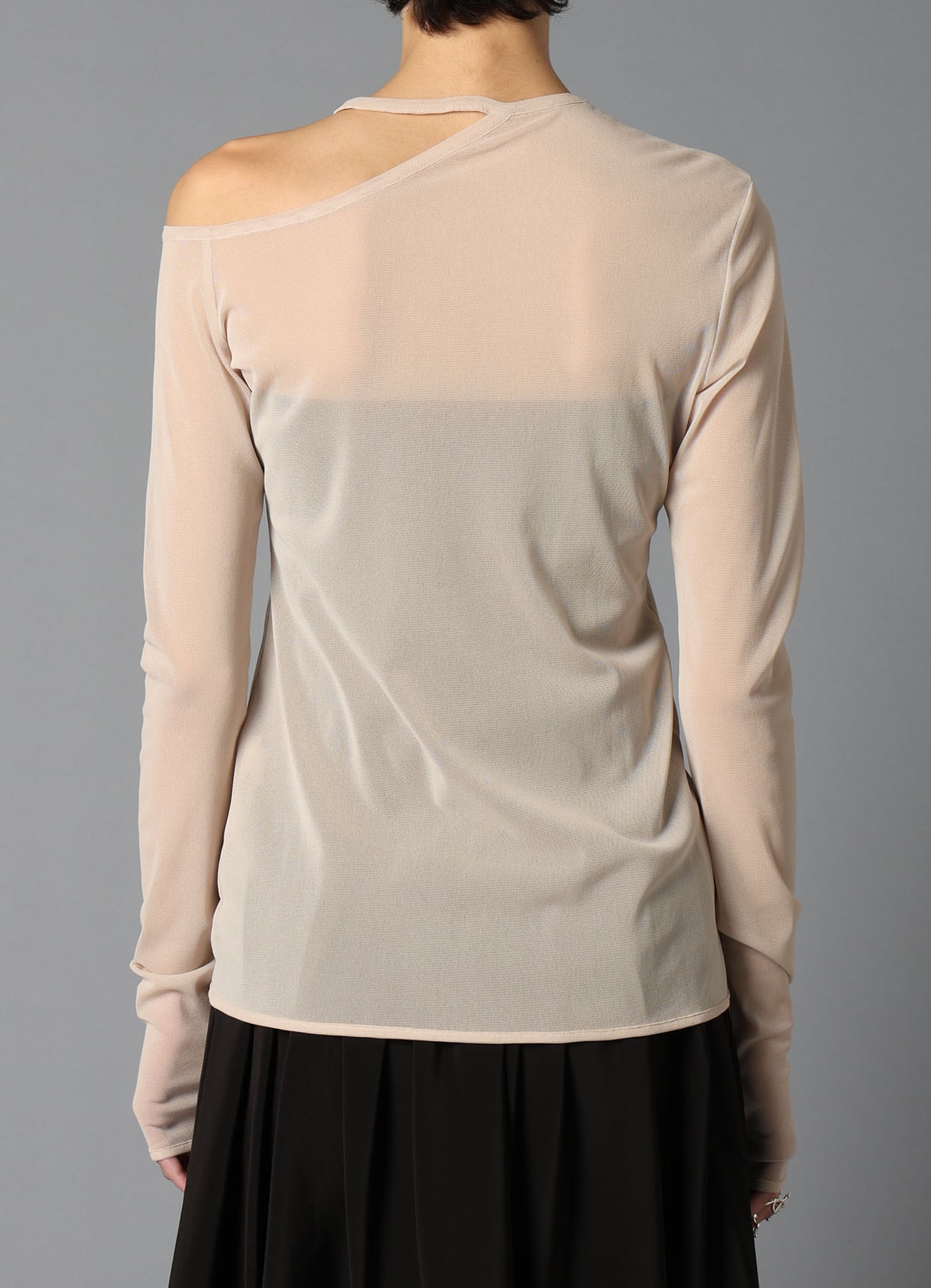 PE TULLE CUTTING DETAIL TIGHT TEE