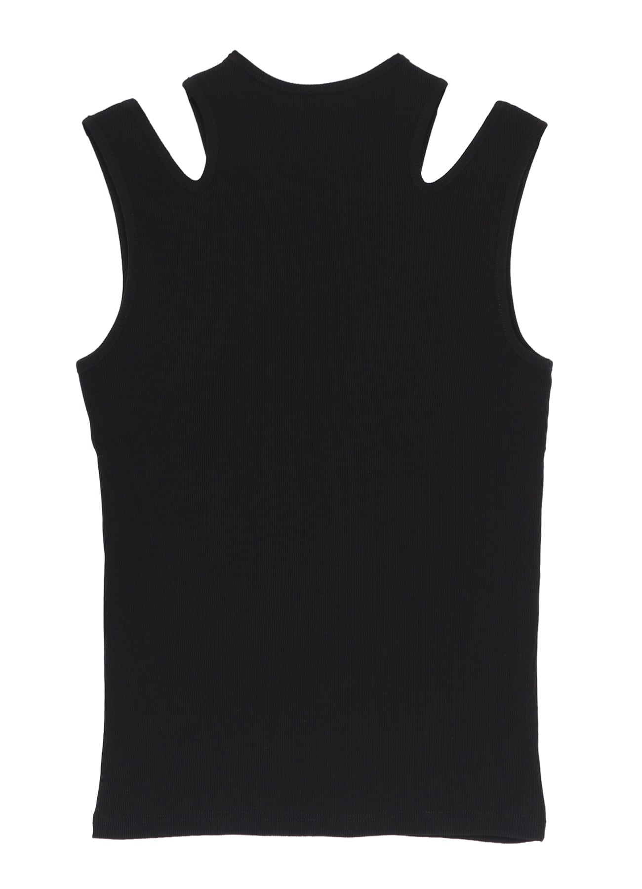 COTTON RIB SHOULDER SLIT TANK TOP