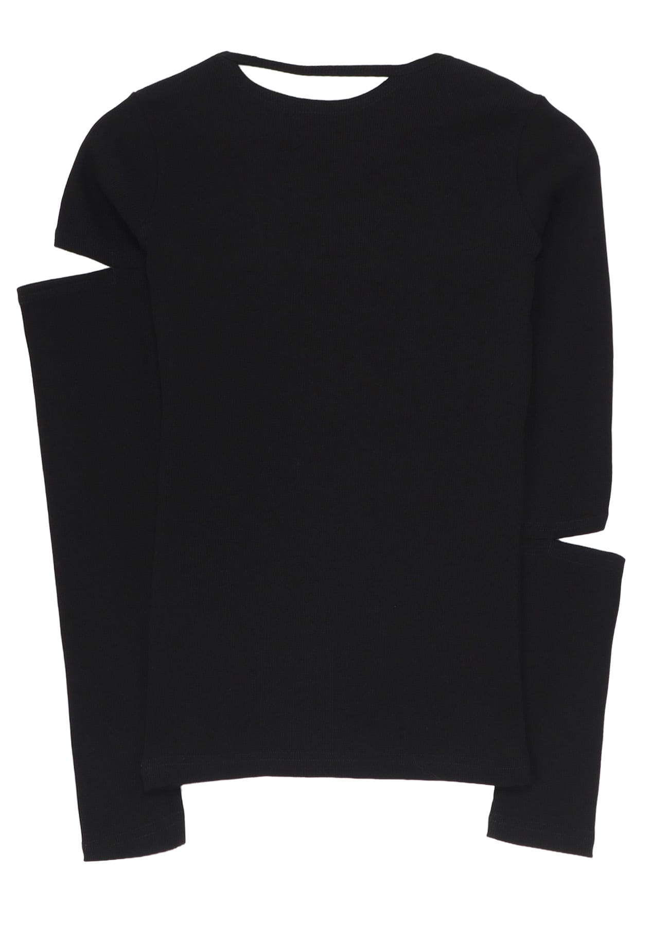 COTTON RIB LONG SLEEVE SLIT TEE