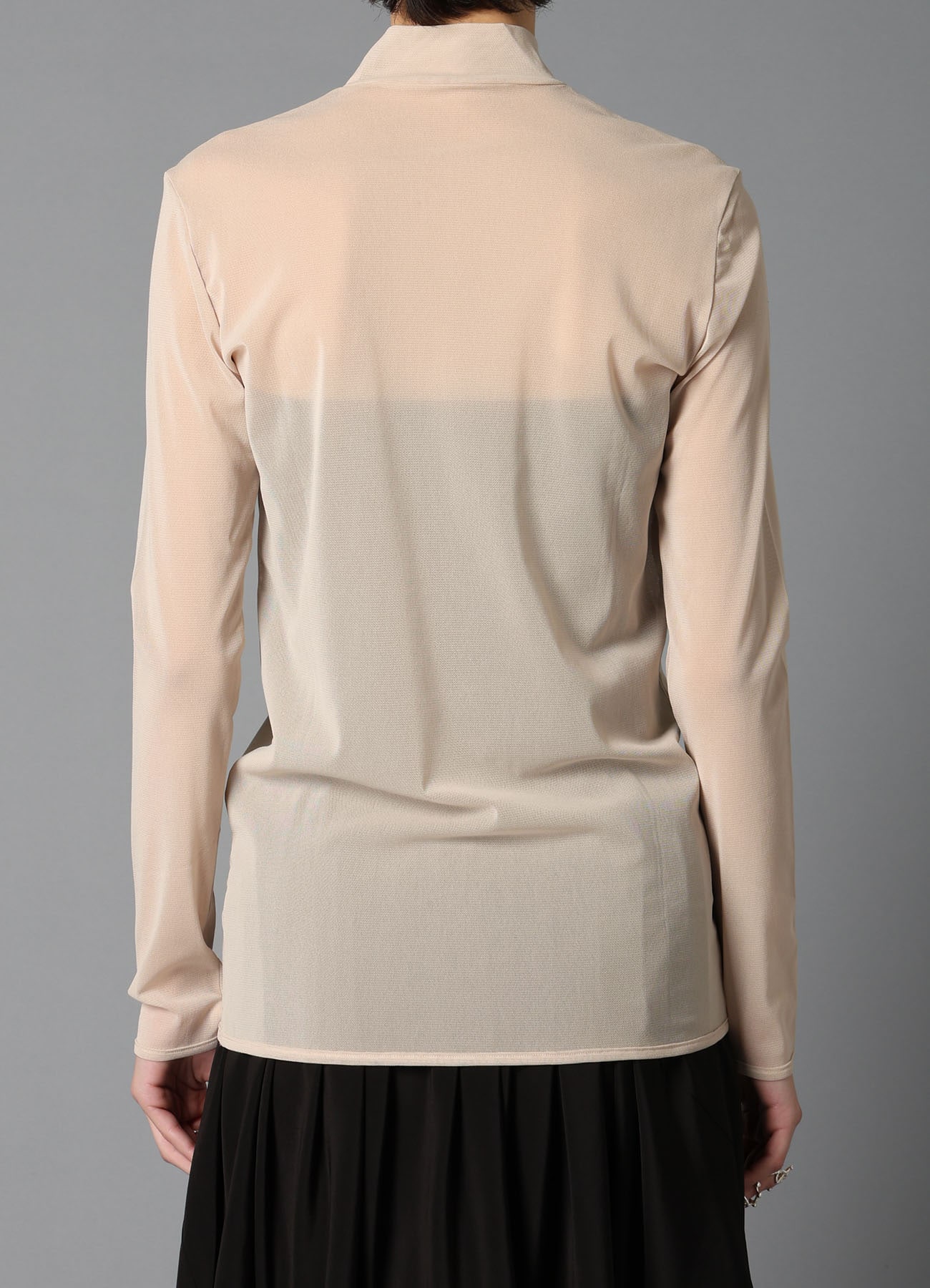 PE TULLE  HIGH NECK PULLOVER