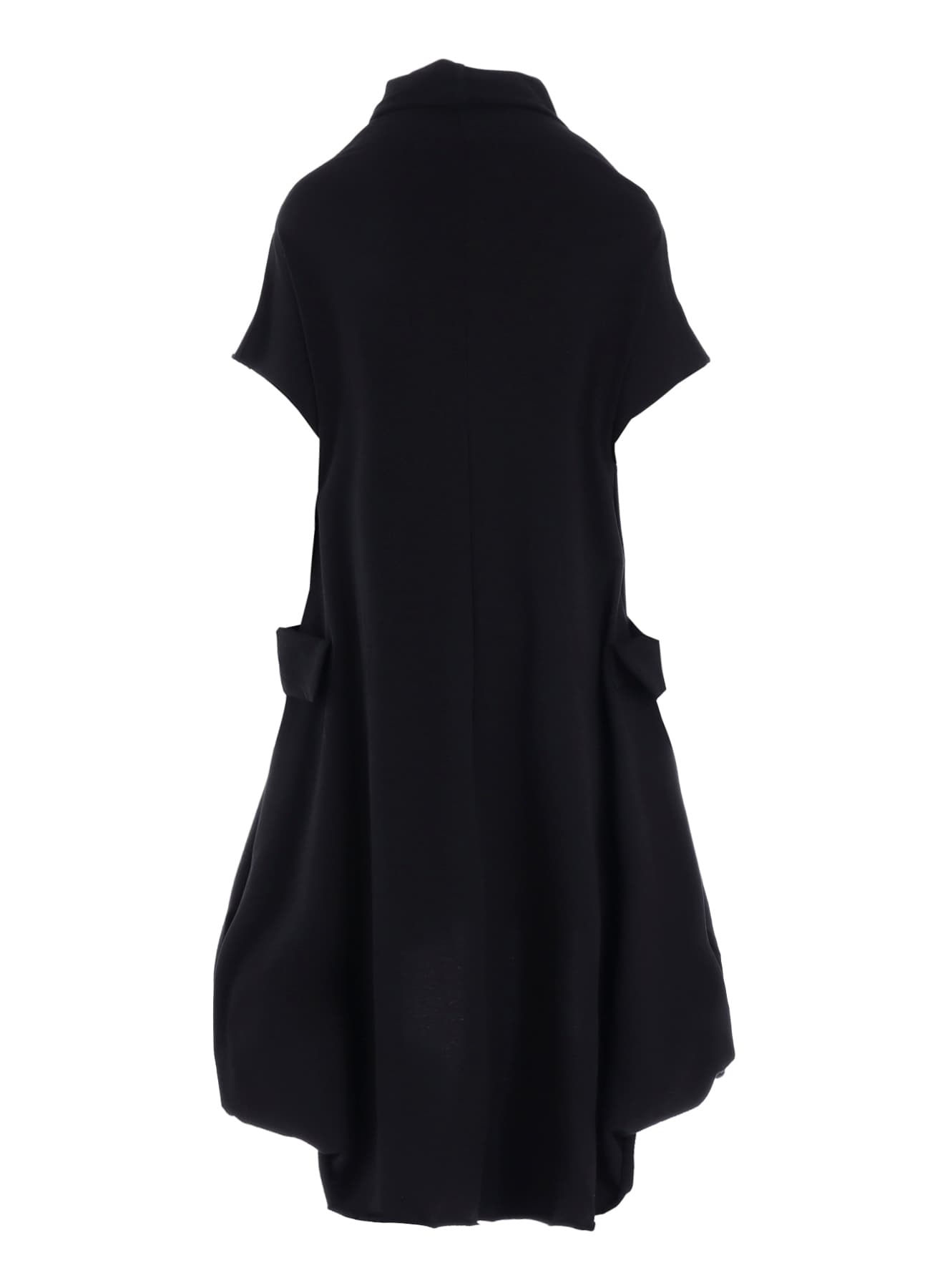 COTTON FRENCH TERRY DRAPE DETAIL DRESS