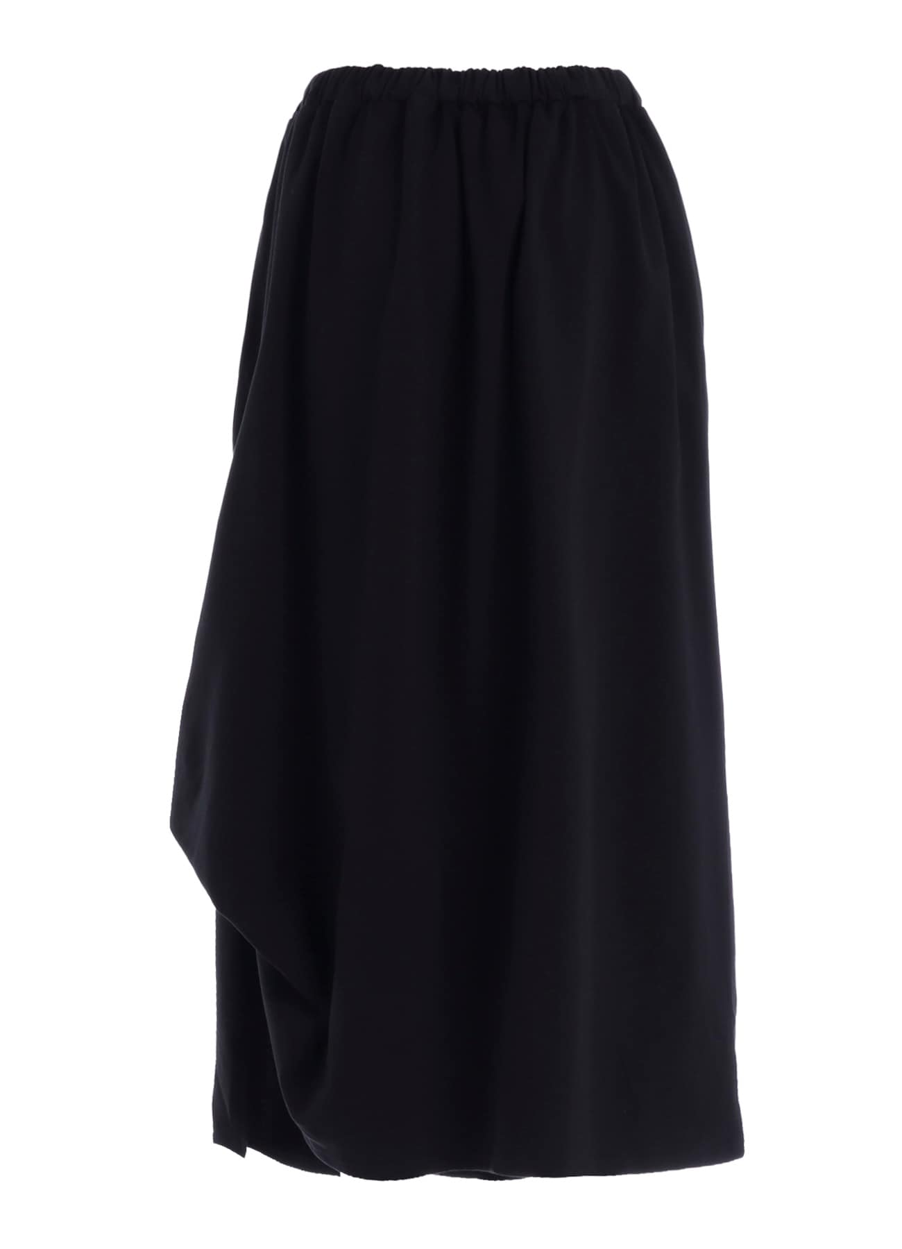 COTTON FRENCH TERRY SIDE DRAPE SKIRT