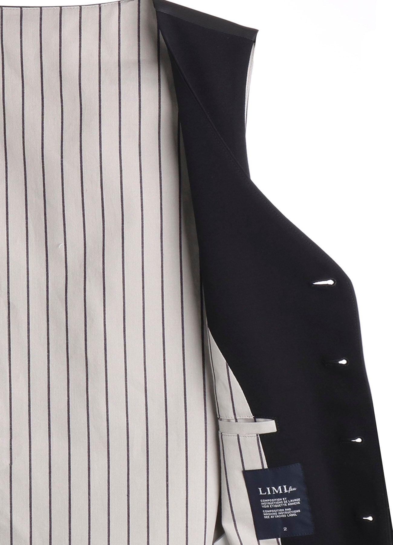 W/GABARDINE LACE UP VEST