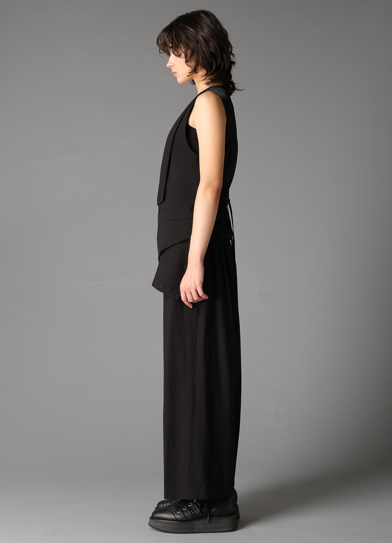 C/LI MUSLIN COLLARED VEST