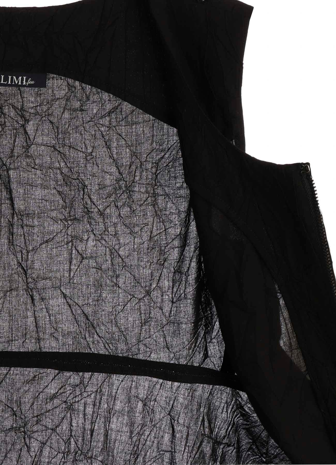 WRINKLED TYPEWRITER  SCARF DETAIL VEST