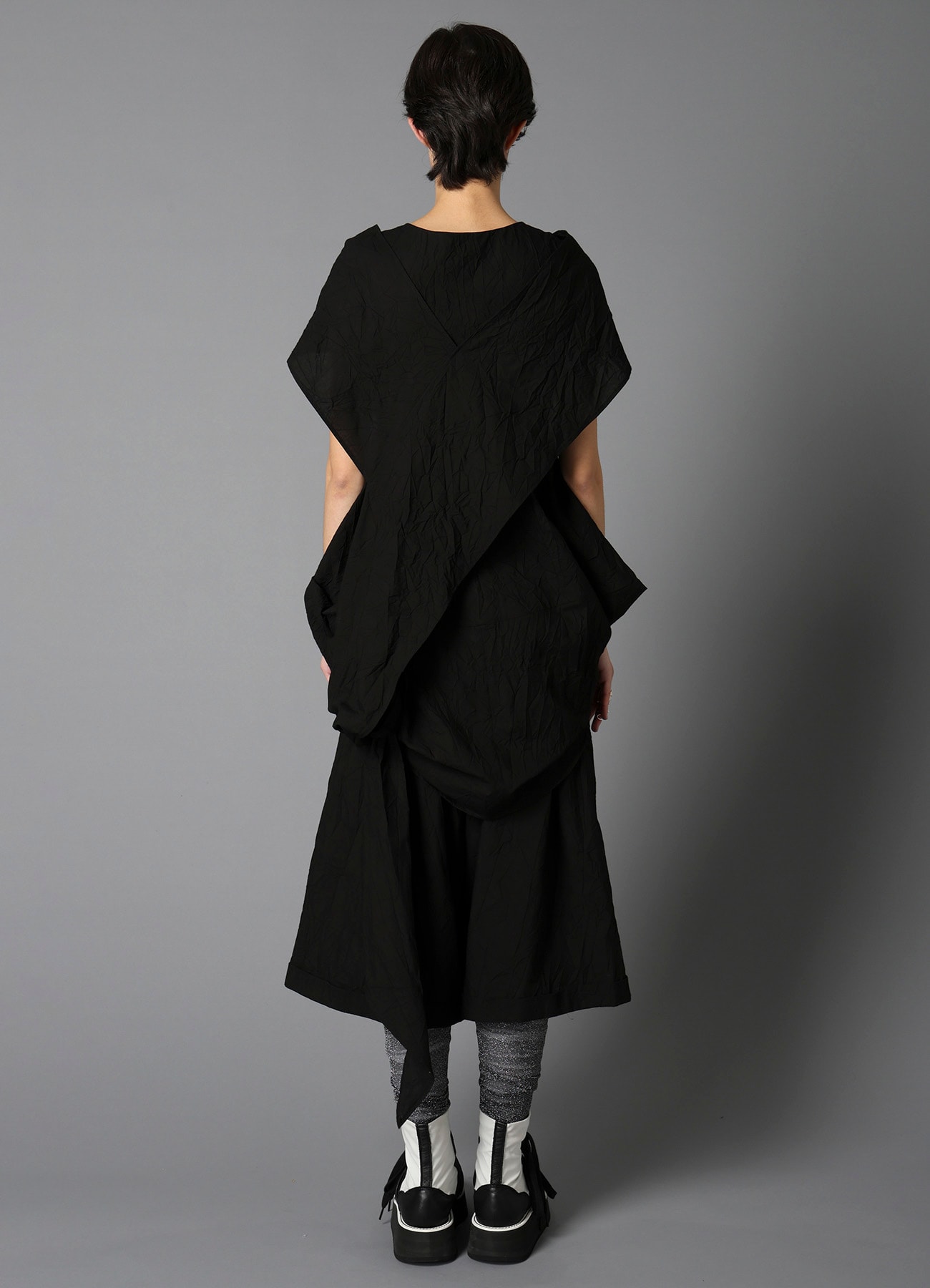 WRINKLED TYPEWRITER  SCARF DETAIL VEST