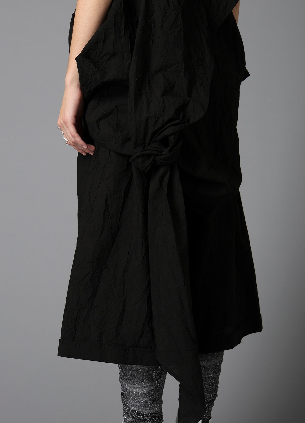 WRINKLED TYPEWRITER  SCARF DETAIL VEST