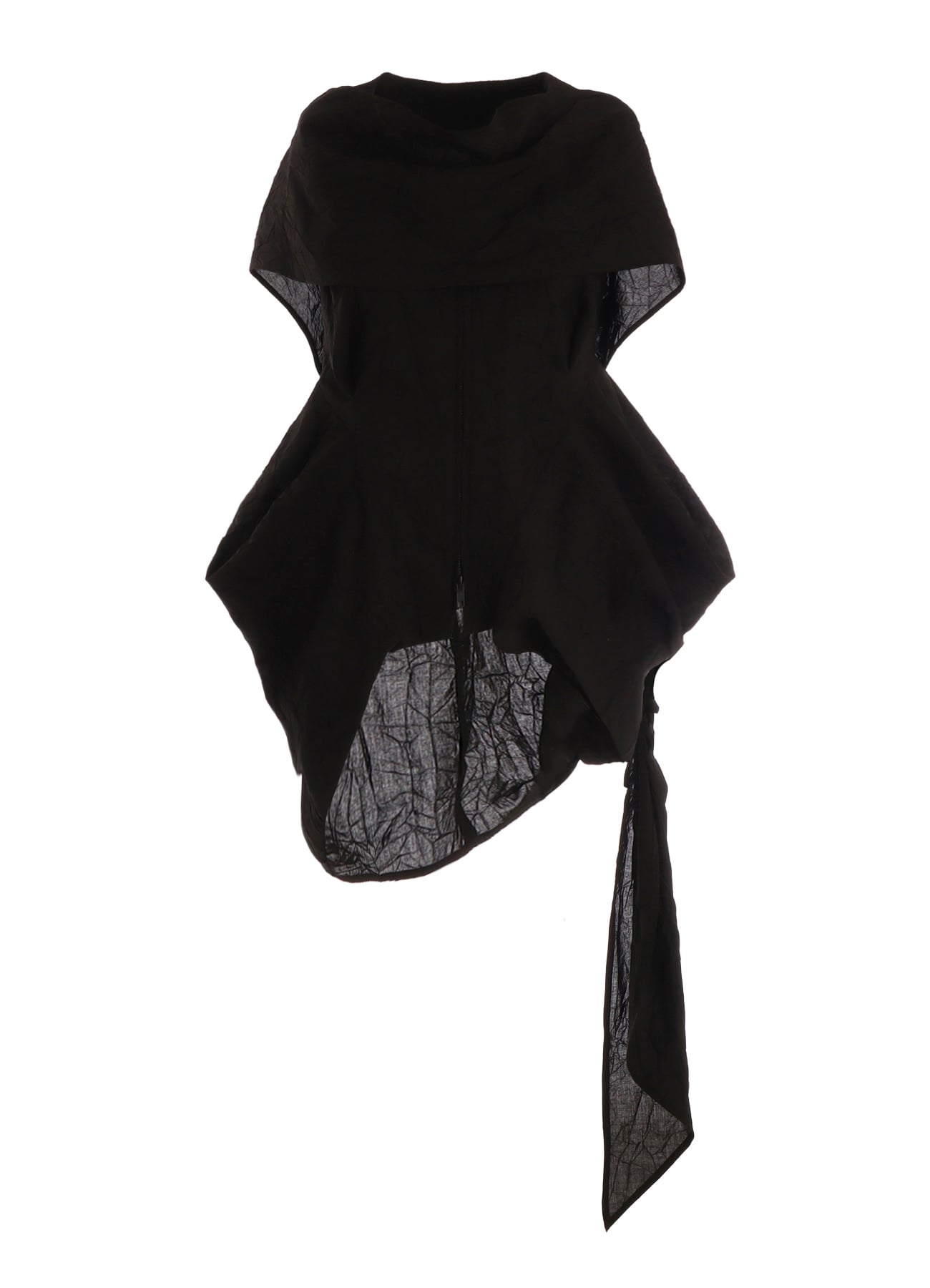 WRINKLED TYPEWRITER  SCARF DETAIL VEST