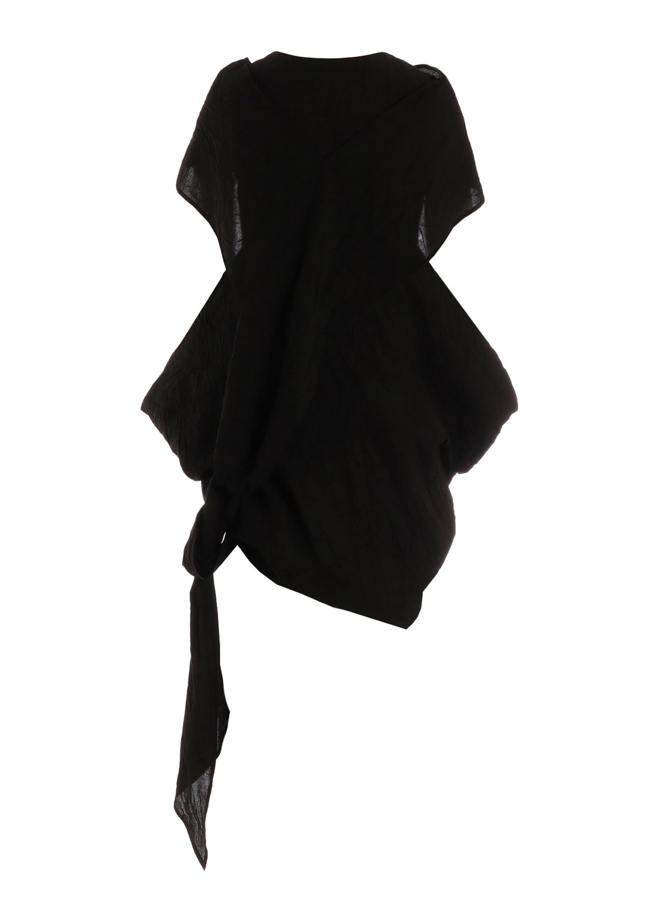 WRINKLED TYPEWRITER  SCARF DETAIL VEST