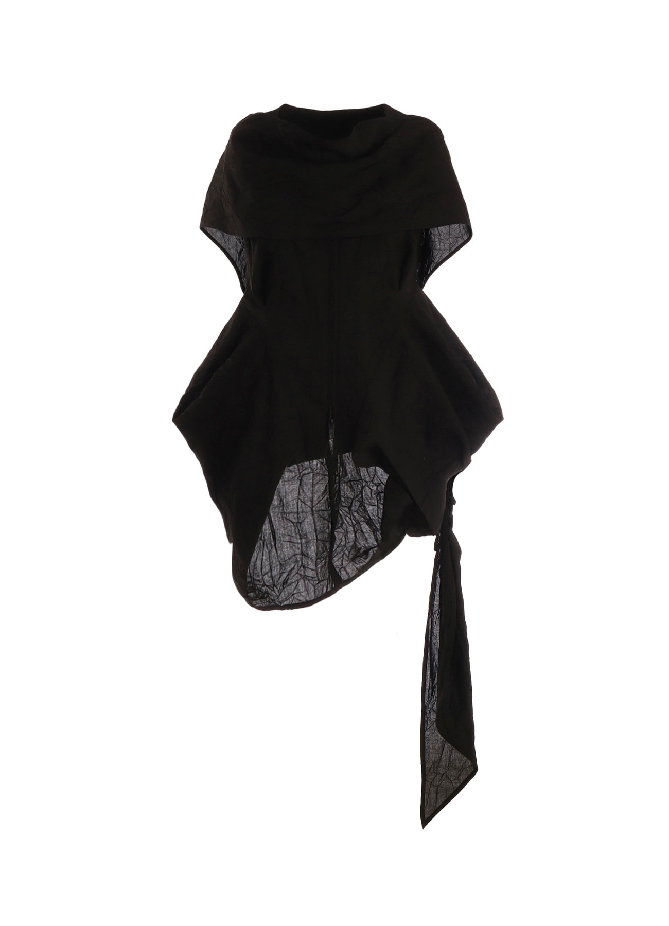 WRINKLED TYPEWRITER  SCARF DETAIL VEST