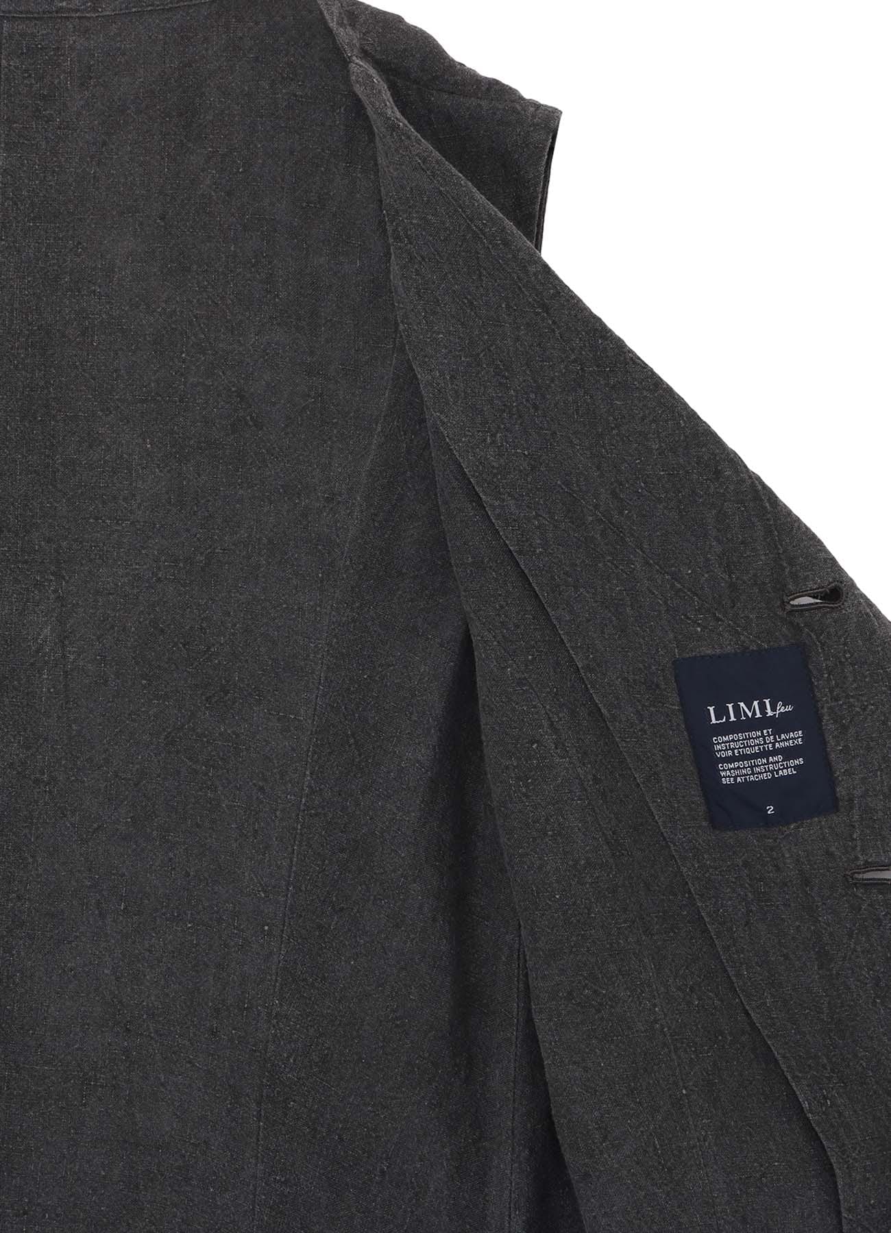 INK DYED LAWN HEM DETAIL VEST