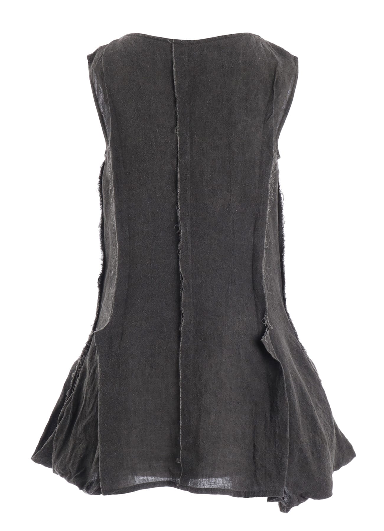 INK DYED LAWN HEM DETAIL VEST