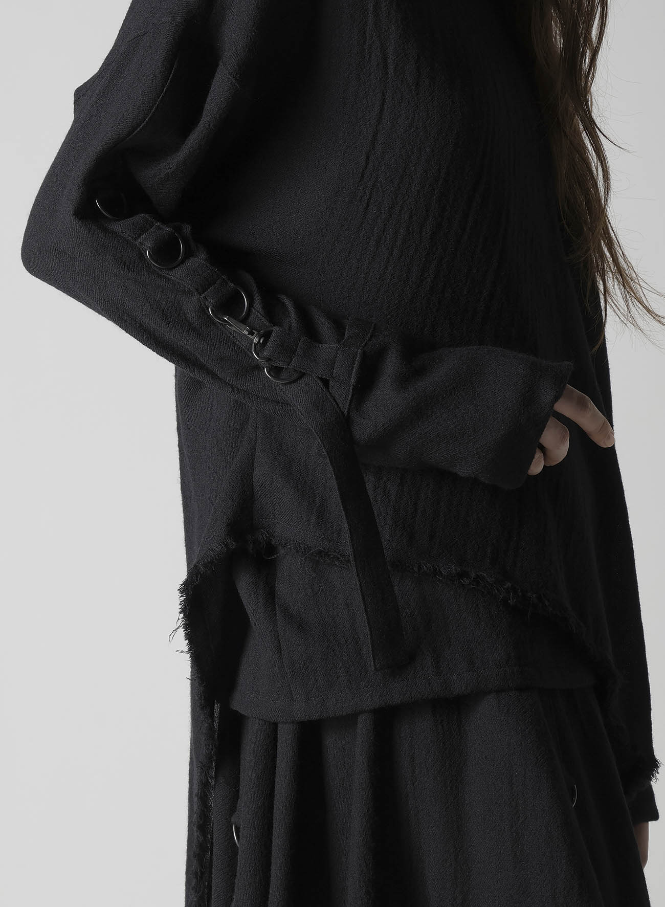WOOL VIYELLA BLOUSE WITH D-RINGS