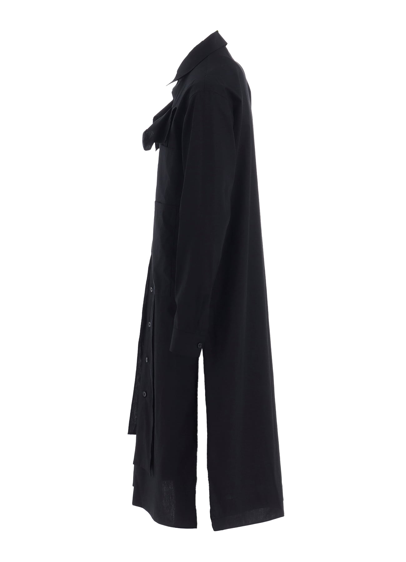100/2 BROAD COTTON LAYERED LONG SHIRT