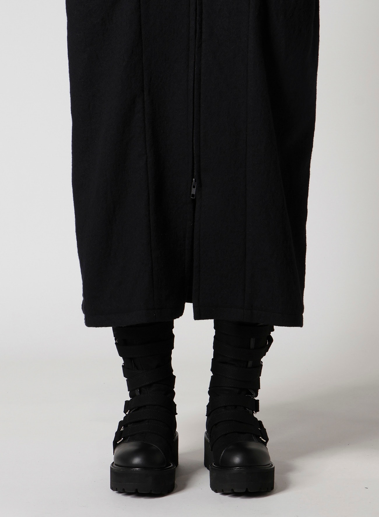 SHRINKED SERGE BALLOON SLEEVE COAT