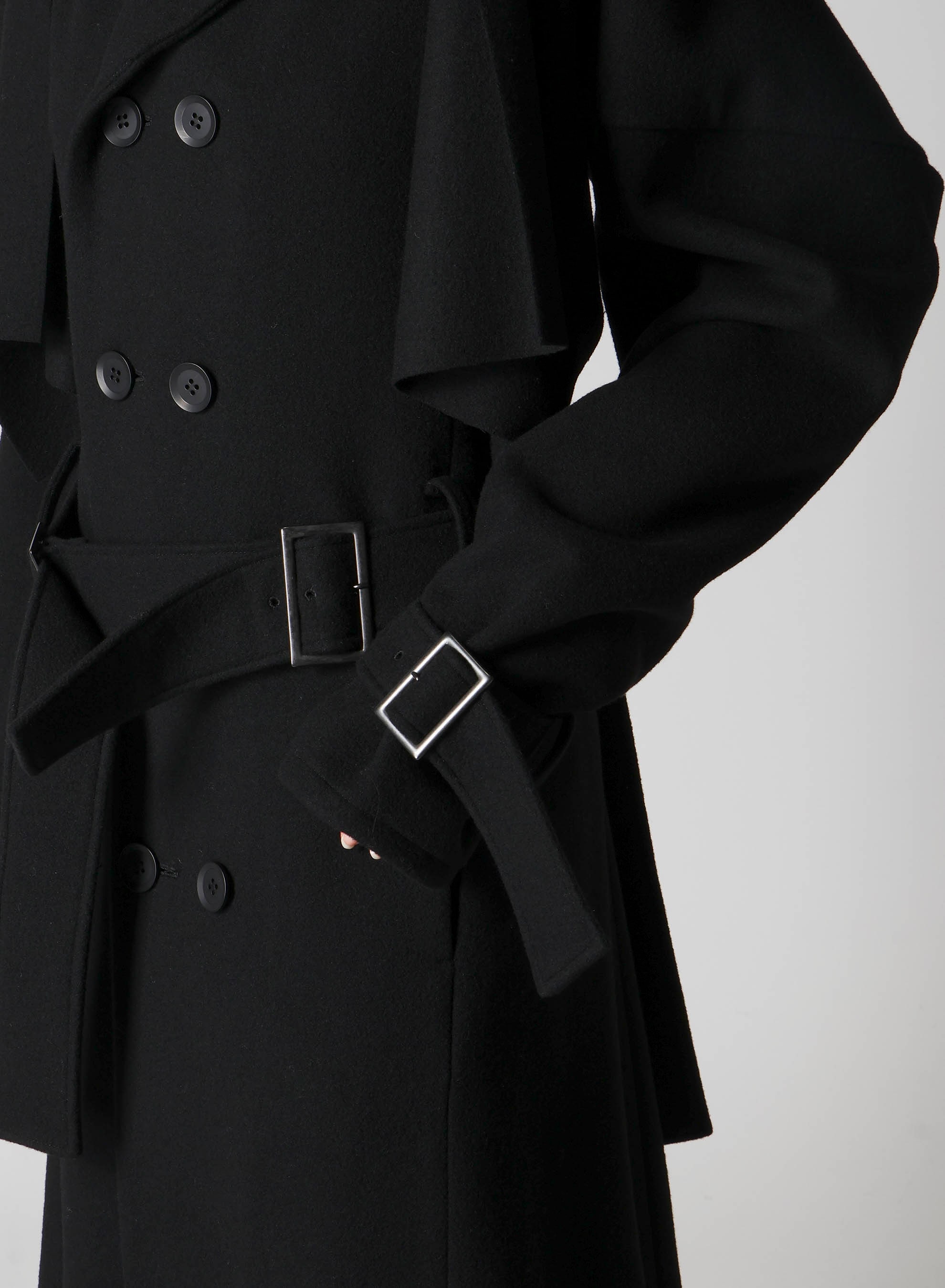 WOOL MOSSER TRENCH COAT WITH BELT