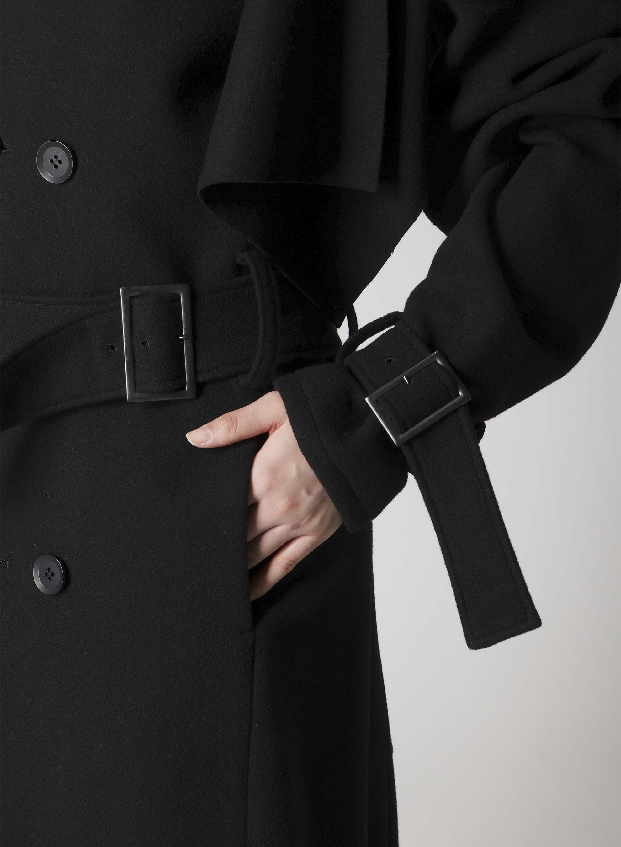 WOOL MOSSER TRENCH COAT WITH BELT