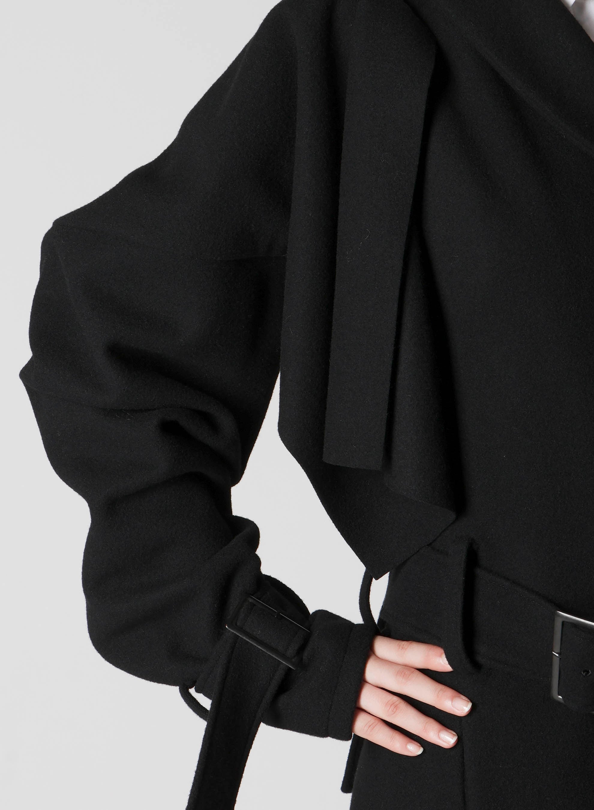 WOOL MOSSER TRENCH COAT WITH BELT