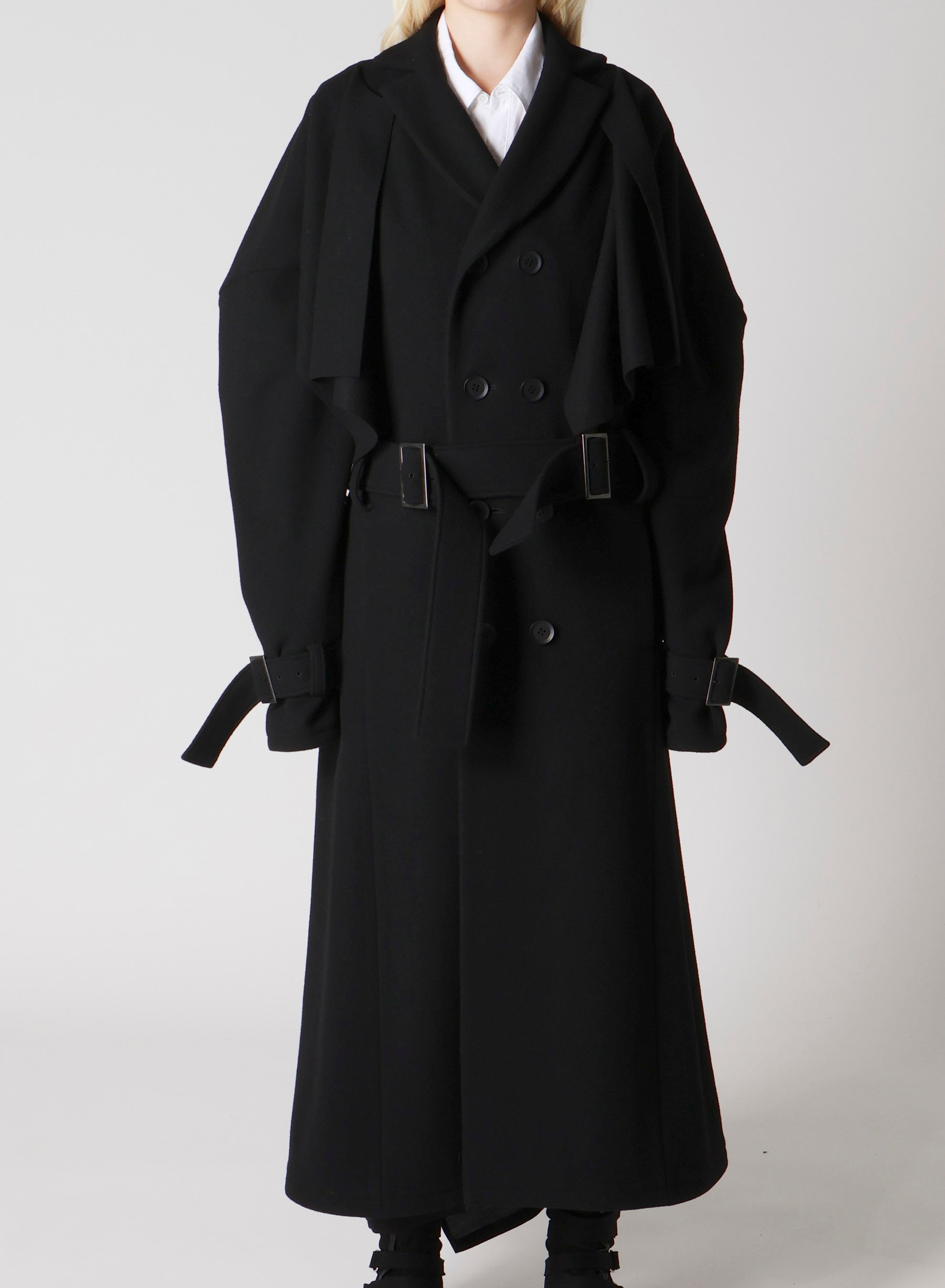 WOOL MOSSER TRENCH COAT WITH BELT