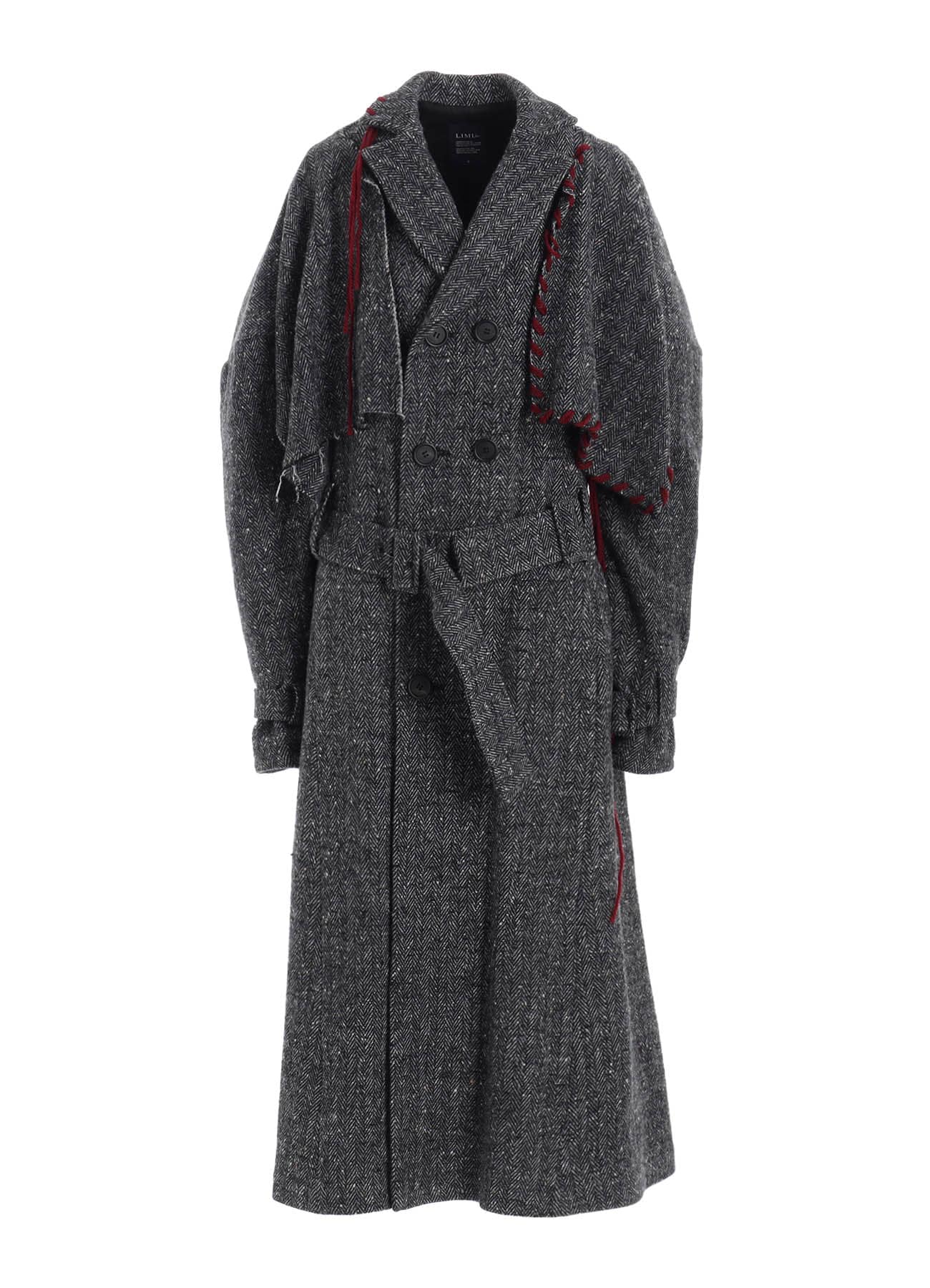 NEP TWEED TRENCH COAT WITH BELT