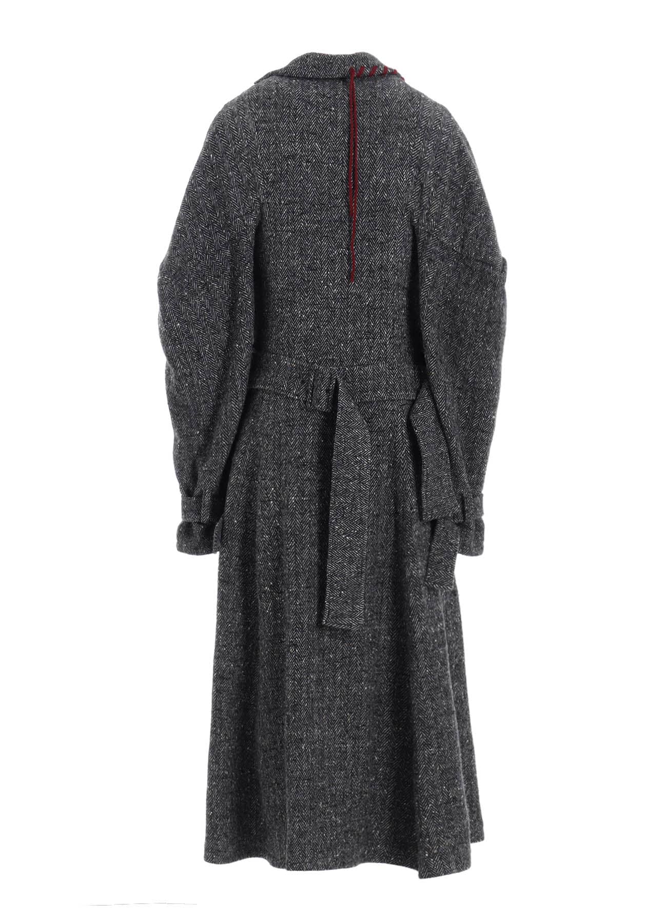 NEP TWEED TRENCH COAT WITH BELT